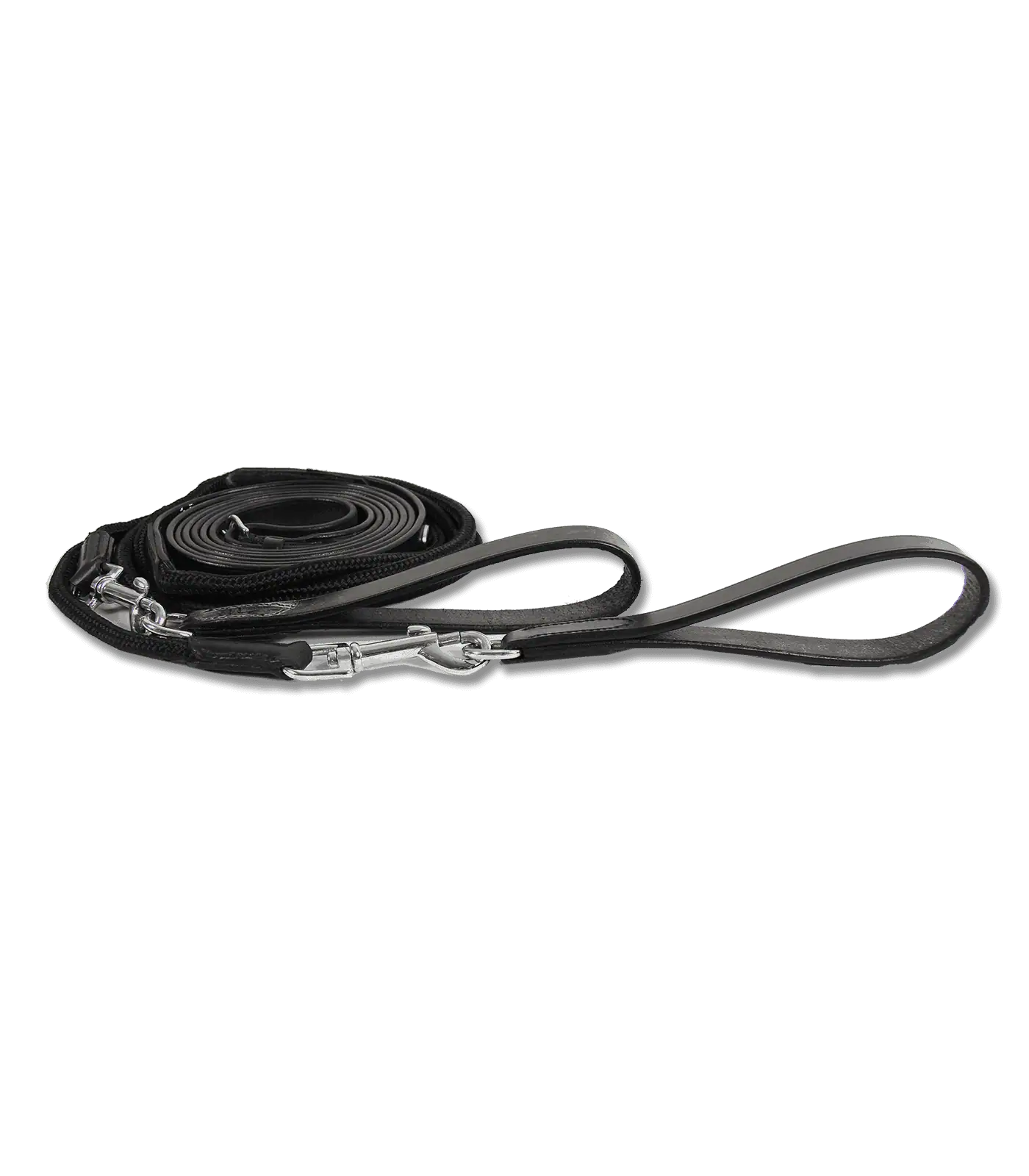Waldhausen X-Line Draw Reins, leather/nylon, two-piece, black, WB
