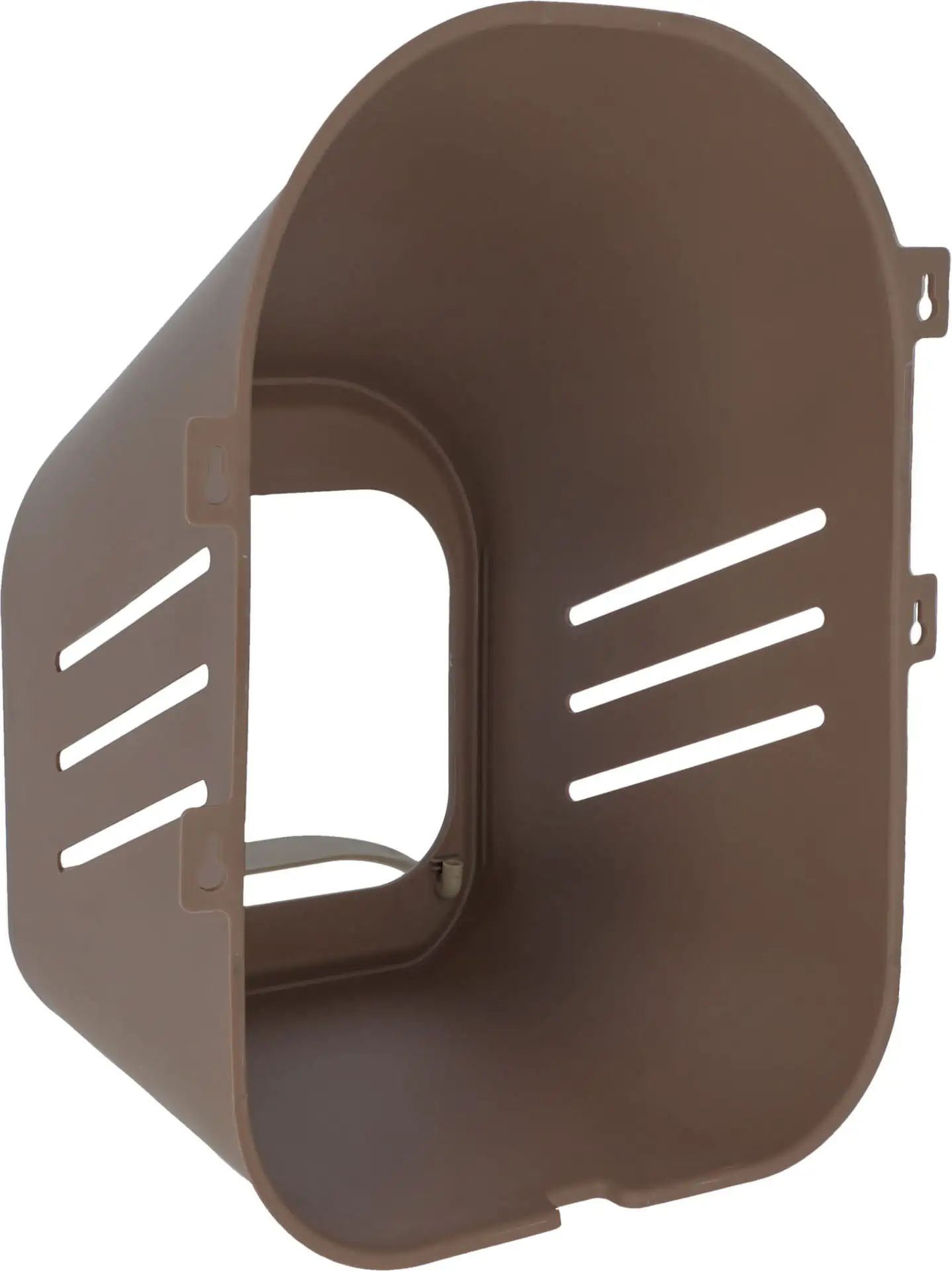 Kerbl Chicken Nesting Box, Plastic, Brown, with Perch, Wall-Mountable, side view