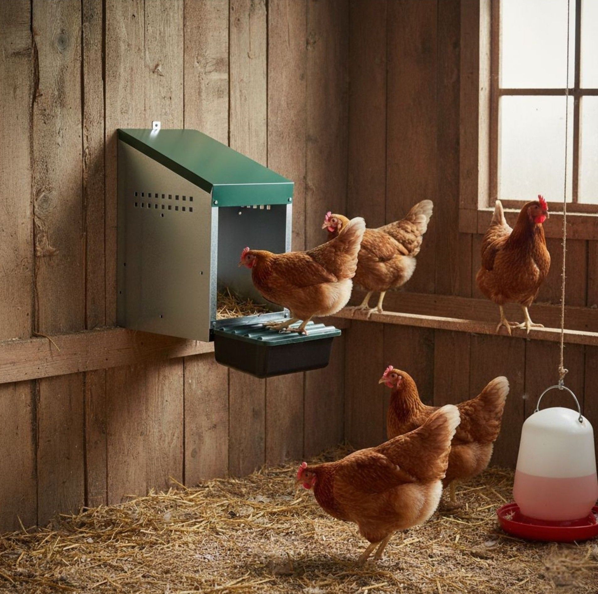 Agrarzone Nido per Galline, Zincato con Fondo in Plastica, in uso, in scuderia