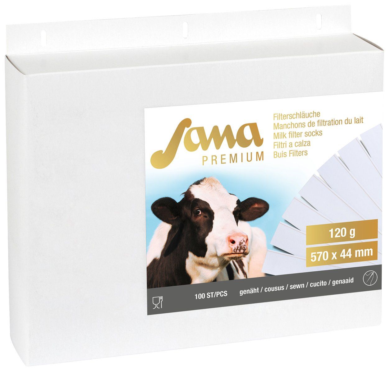 Kerbl Sana Premium Milk Filter for Milking Robots, 120 g, 44 x 570 mm