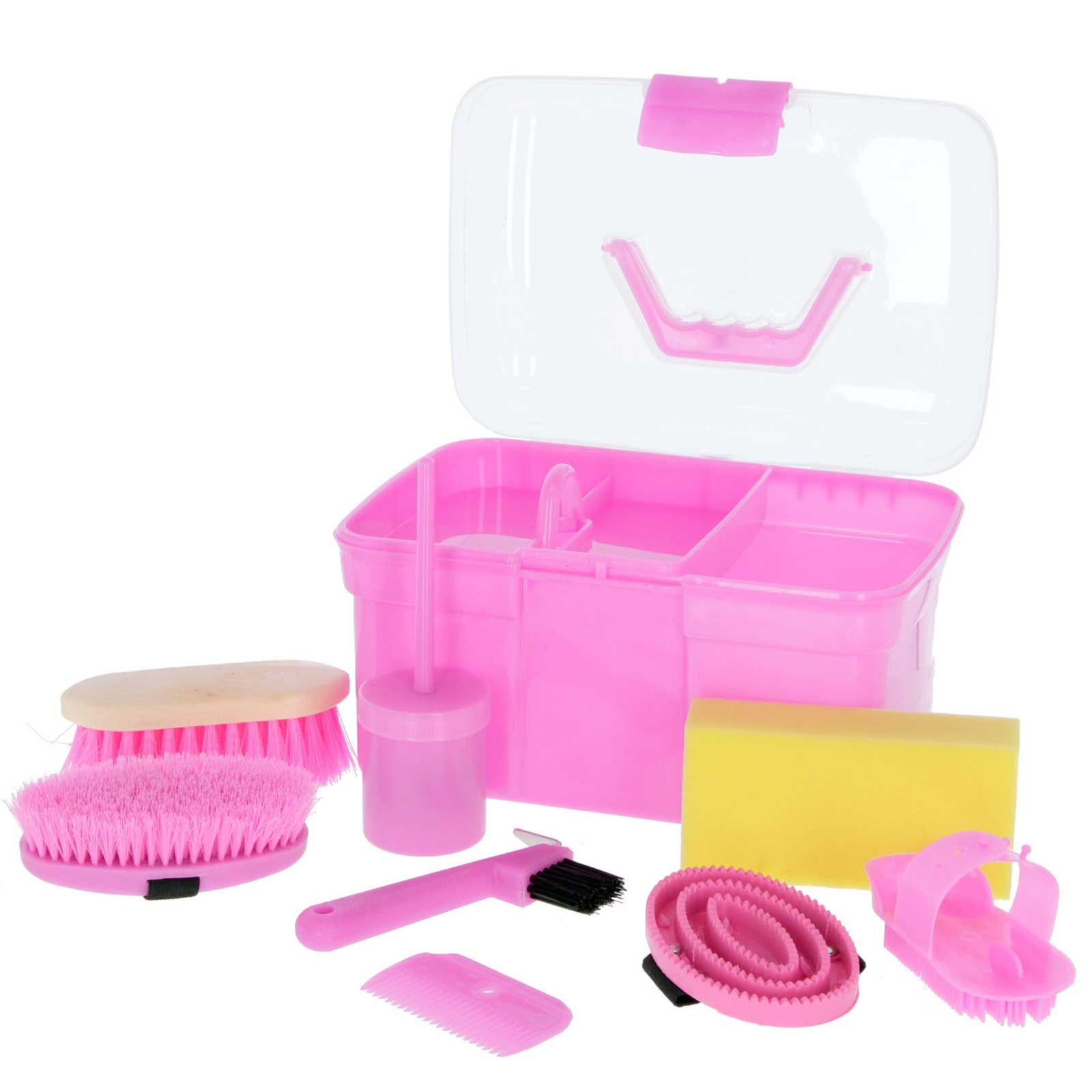 Kerbl Set bauletto toelettatura cavalli bambini, 8 pezzi, contenuto della confezione