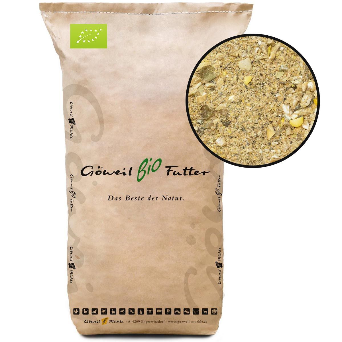 Göweil Bio Rinderfutter Milchviehfutter 18 mehlig 30 kg, Verpackung