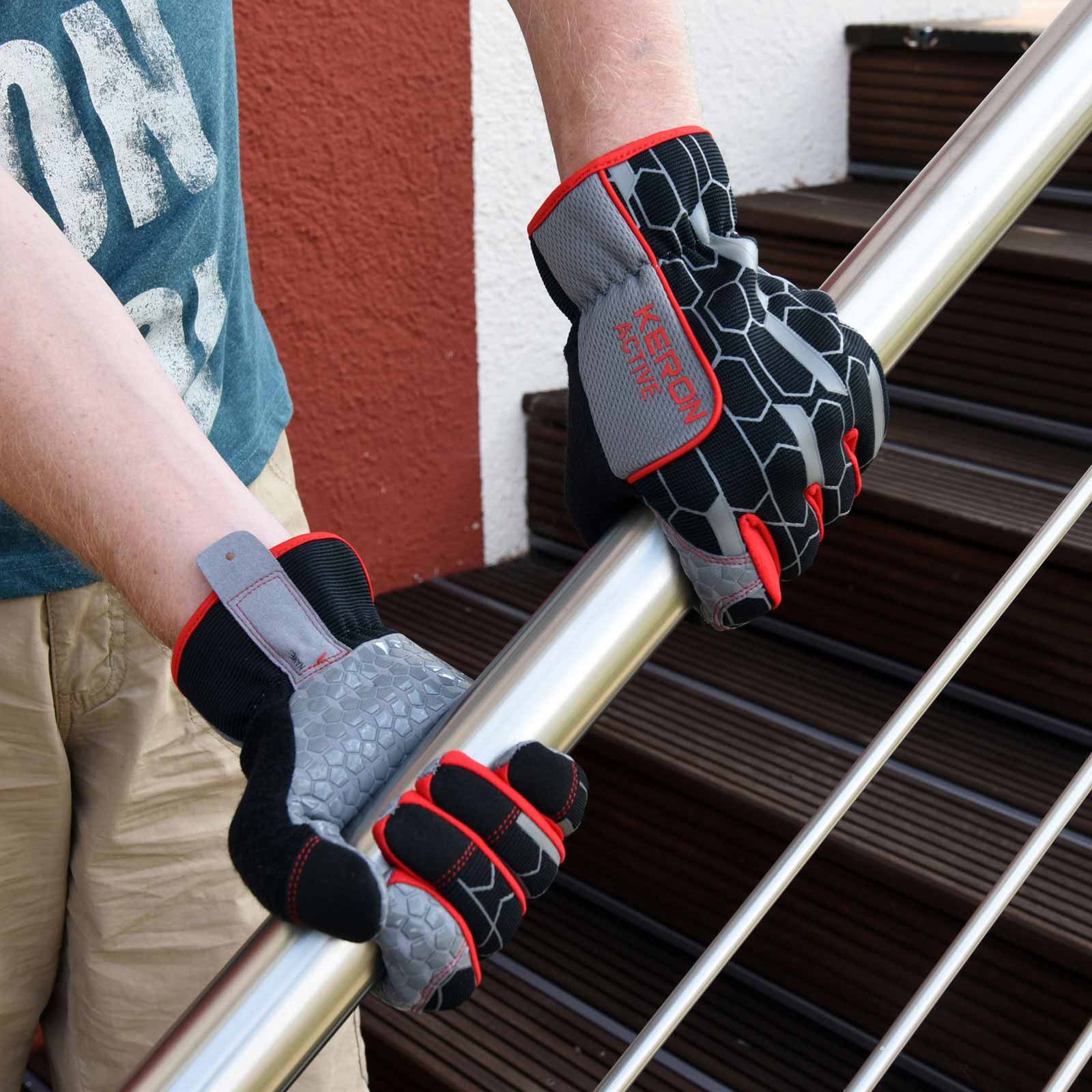 Kerbl Active Mechanic Arbeitshandschuh Horen, Silikon-Grip, Größe 9