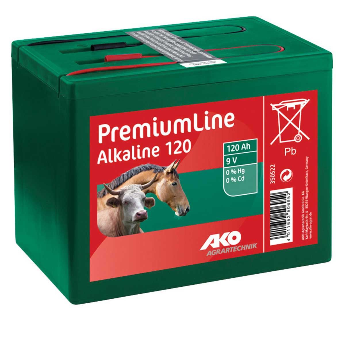 AKO Batterie sèche alcaline 9V pour clôture électrique 55-210Ah, 120 Ah
