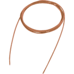 Aufgerolltes braunes Kabel oder Seil mit einem langen frei liegenden Ende