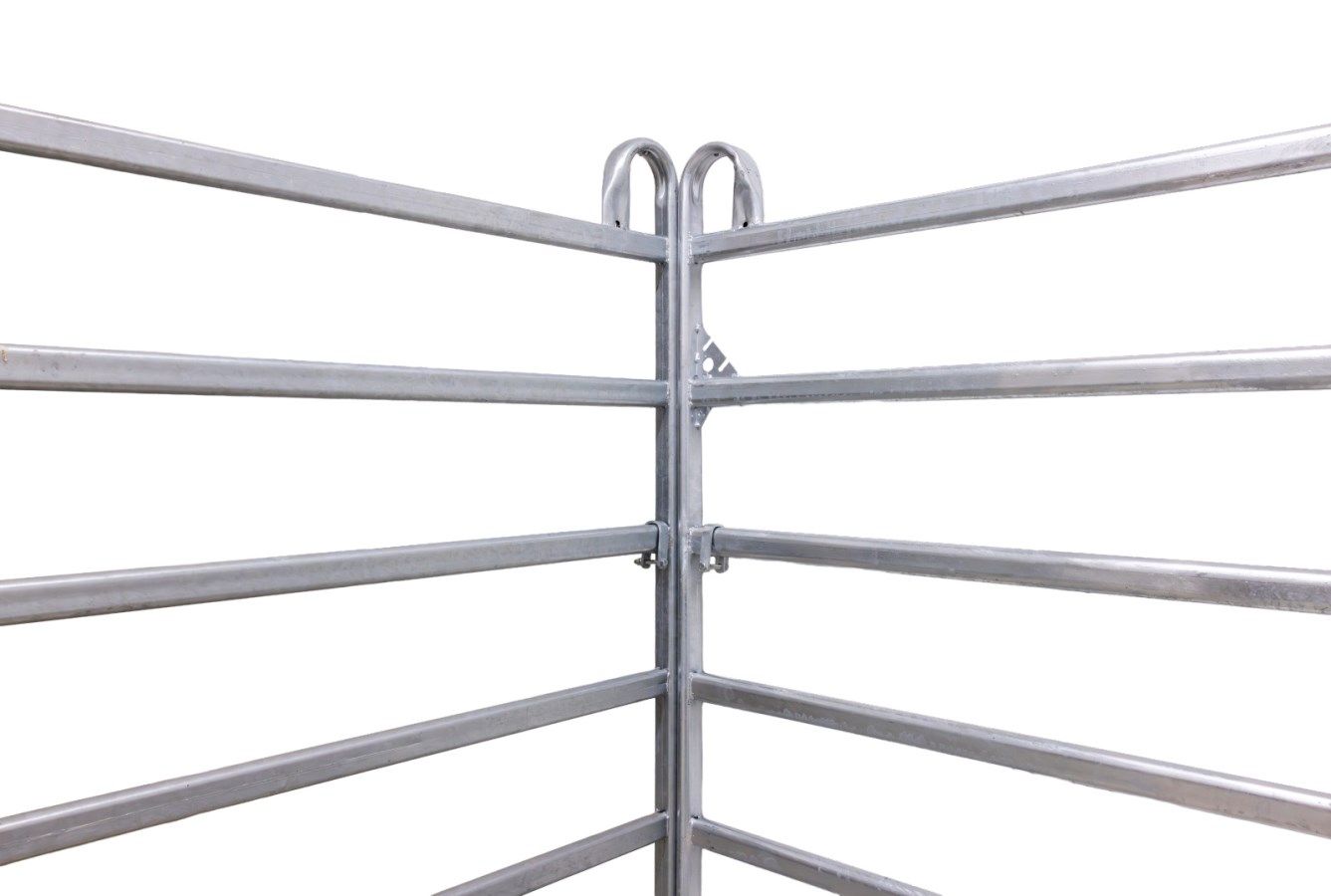 Kerbl Corner Connector for Pasture Panels, 90° Galvanized, in use
