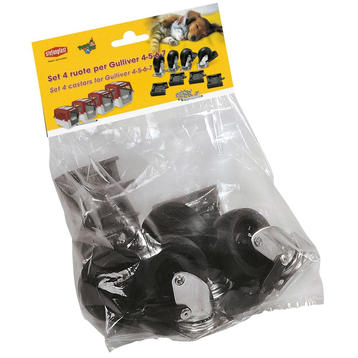 Kerbl Jeu de roues pour box de transport Gulliver 4-7, lot de 4, emballage