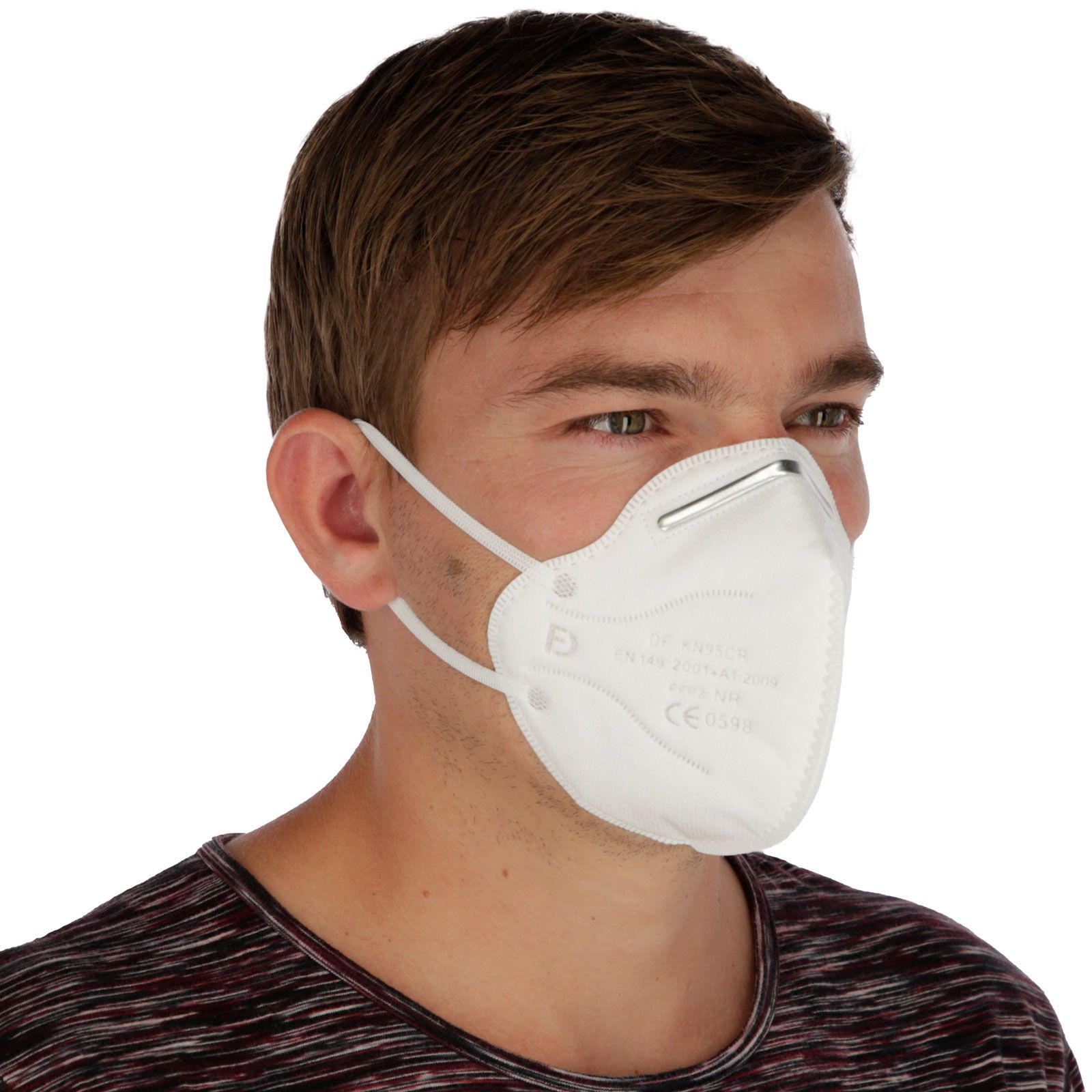 100x Mascherina respiratoria FFP2 senza valvola
