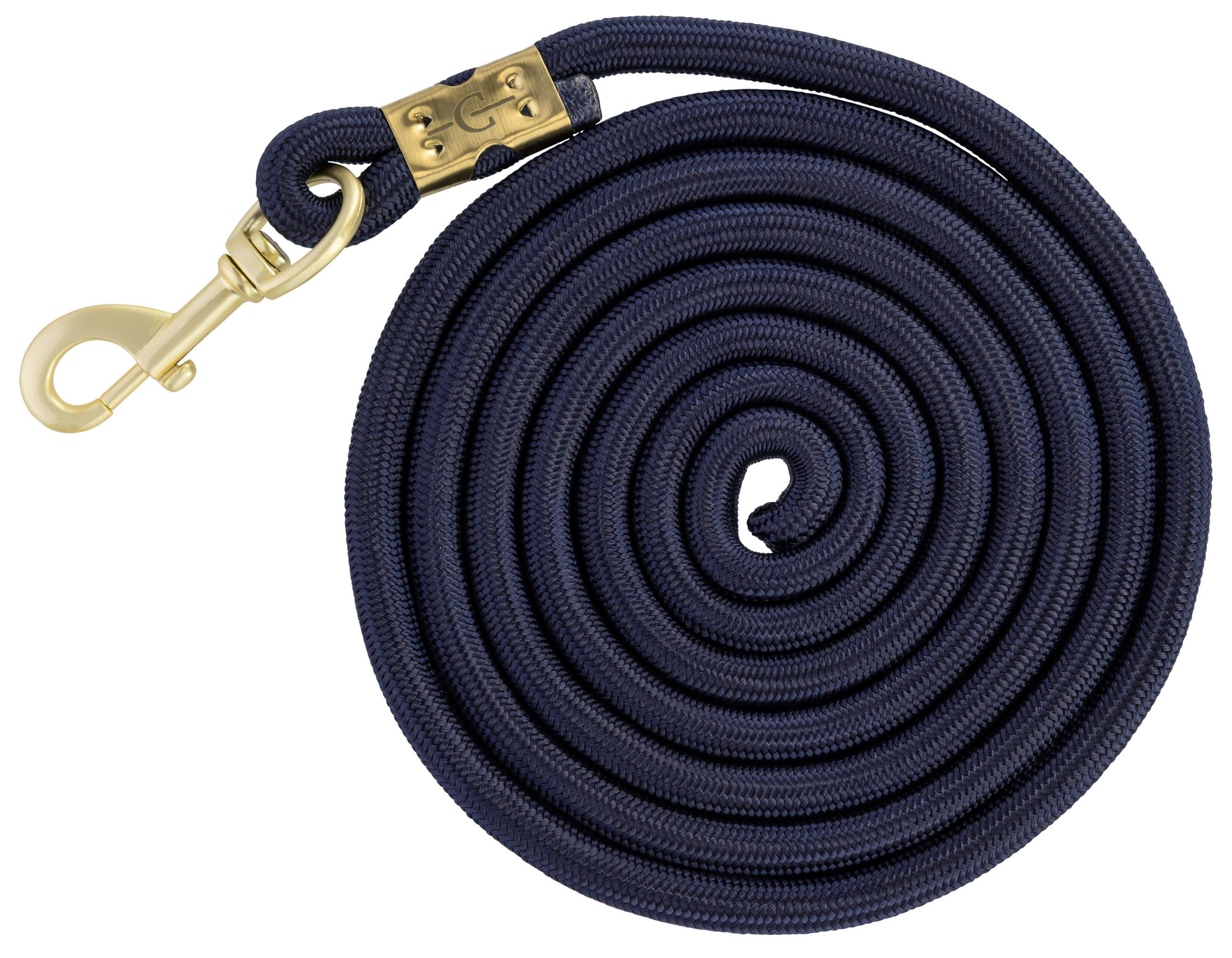 leash, dog leash, rope leash, navy, gold hardware