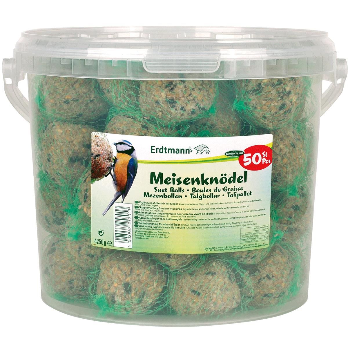 Erdtmanns Bird fat balls, packaging