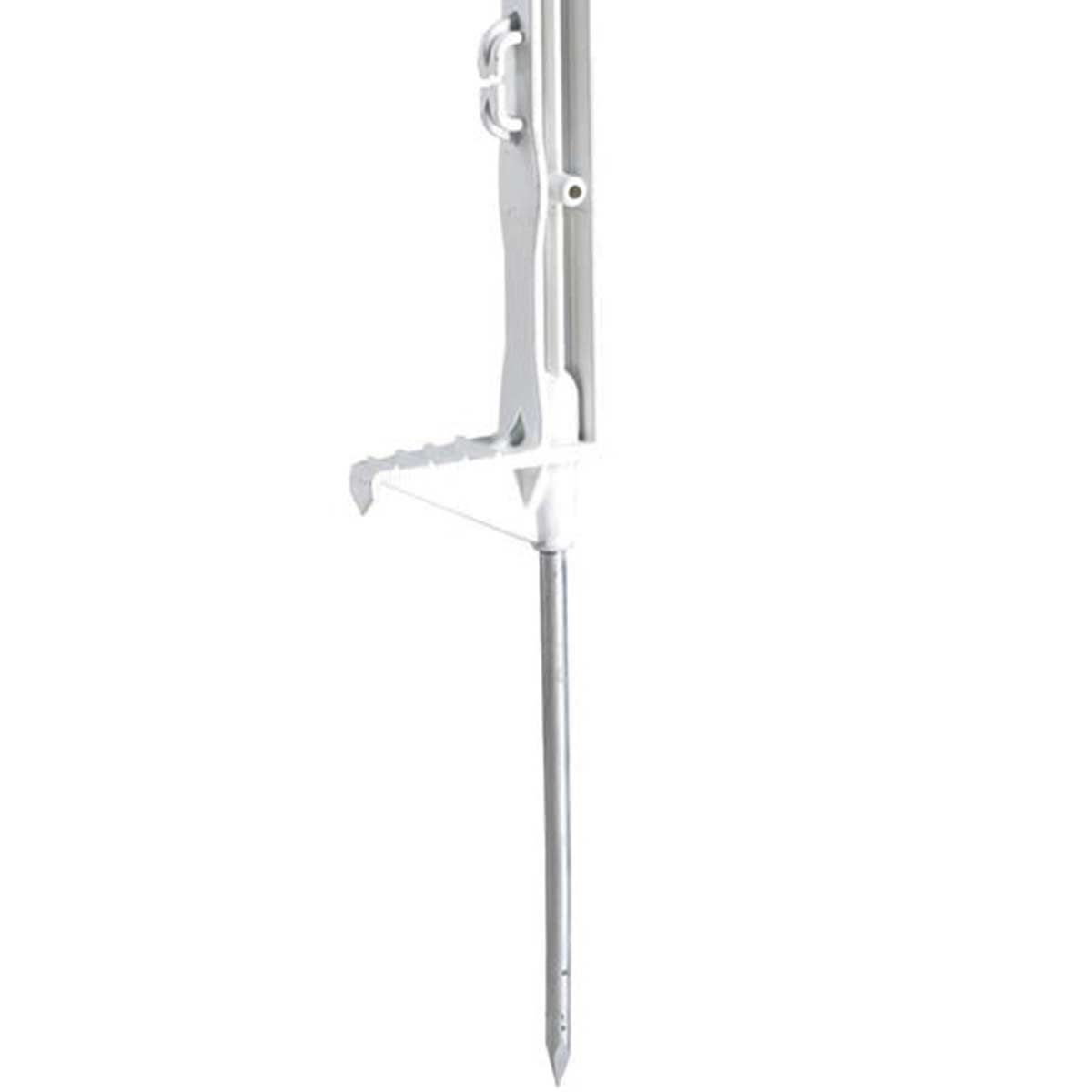 30x Agrarzone stâlp din plastic pentru gard electric 156 cm 11 ochiuri alb, detaliu