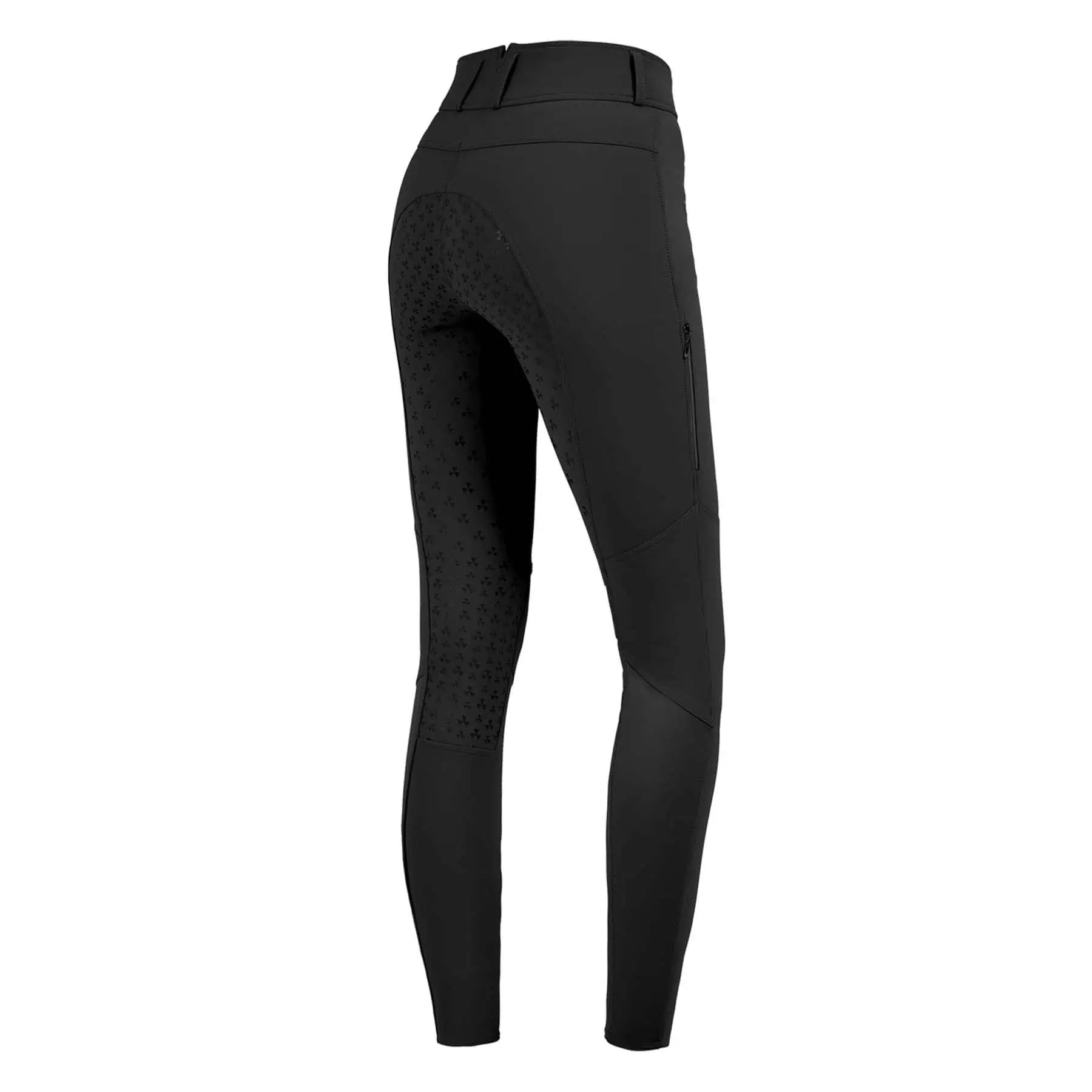 Pantalon d'équitation ELT Hella High Waist en silicone, fond intégral, noir 176