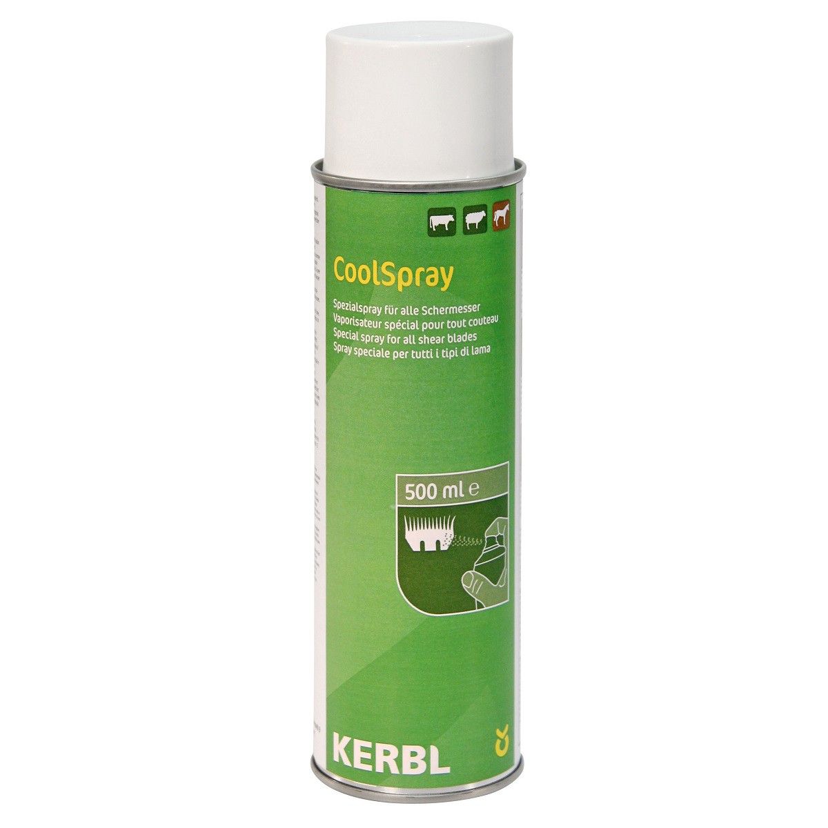 Kerbl CoolSpray kylspray för klippblad, kyler och rengör, 500 ml