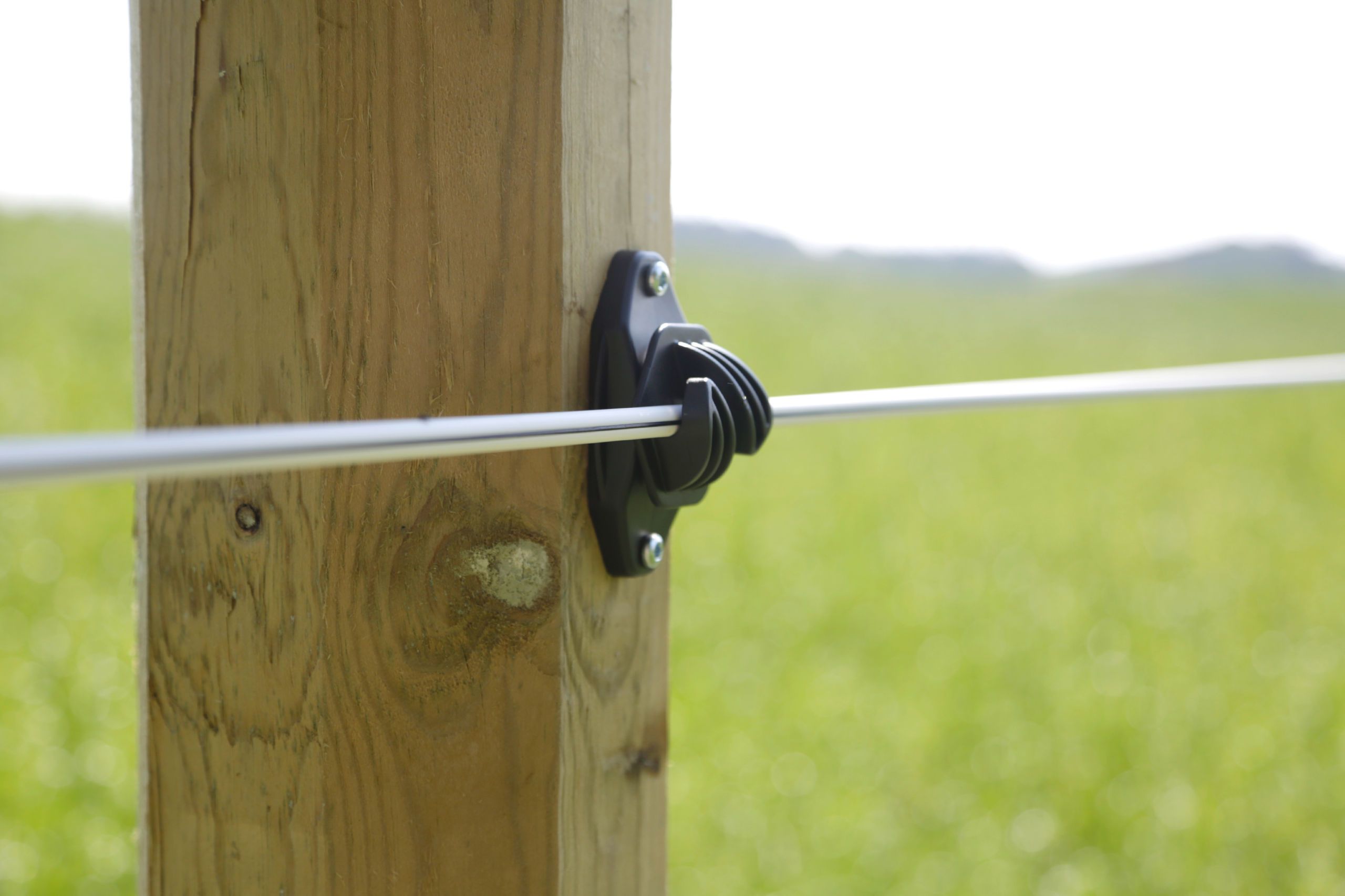 fence wire, barbed?, steel cable, post, electric fence hardware