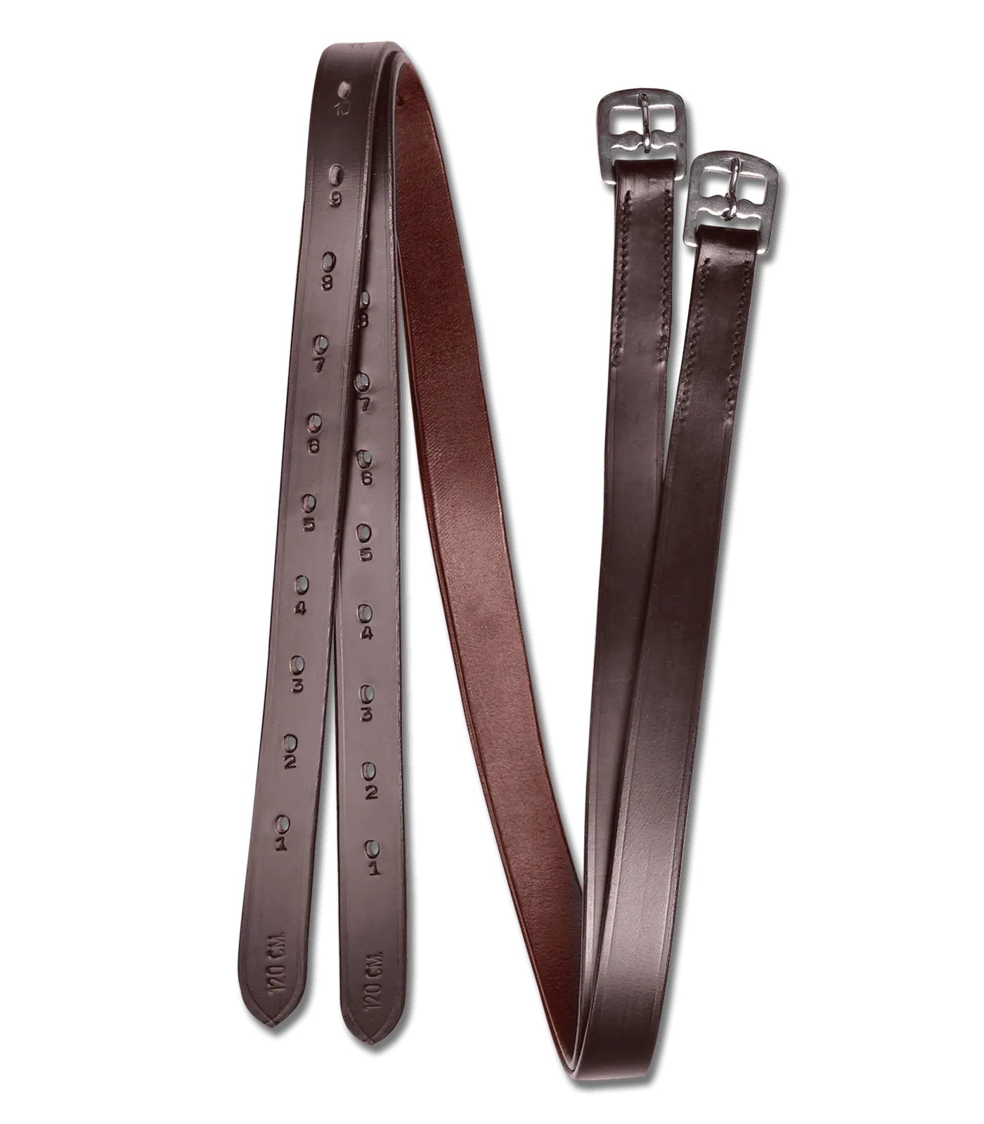 STAR Étrivières, 22 mm de largeur, cuir robuste, la paire, marron 120 cm