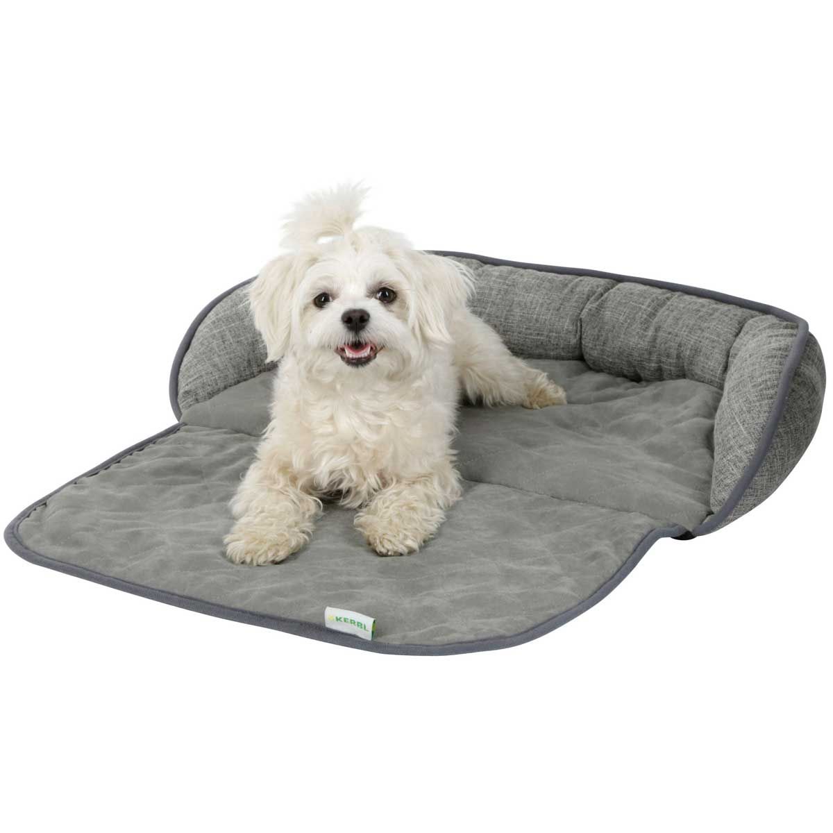 Kerbl Coussin de canapé Emalia pour chiens & chats, gris, en utilisation