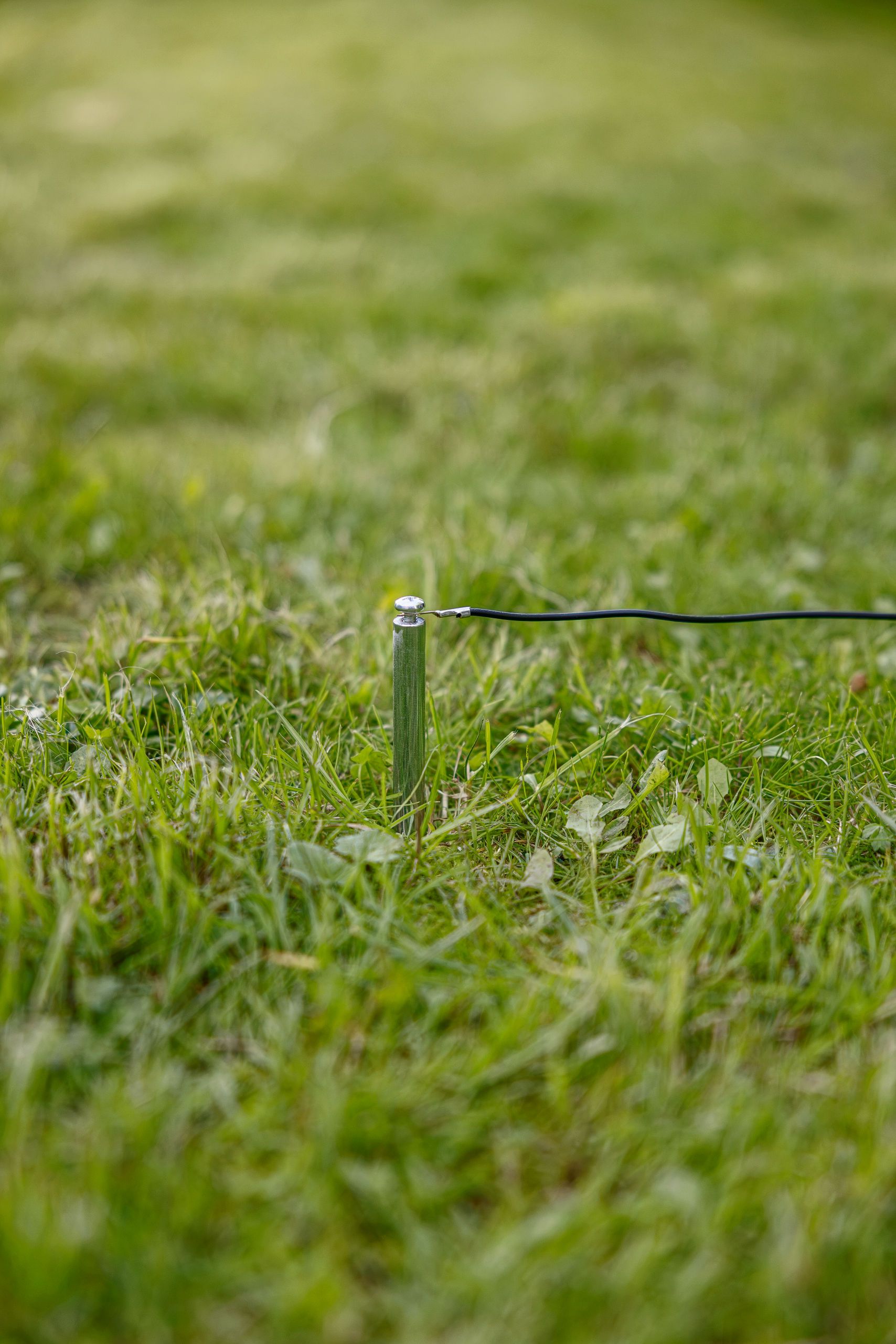 ground stake, metal stake, guy wire anchor, tether pin, grass level hardware