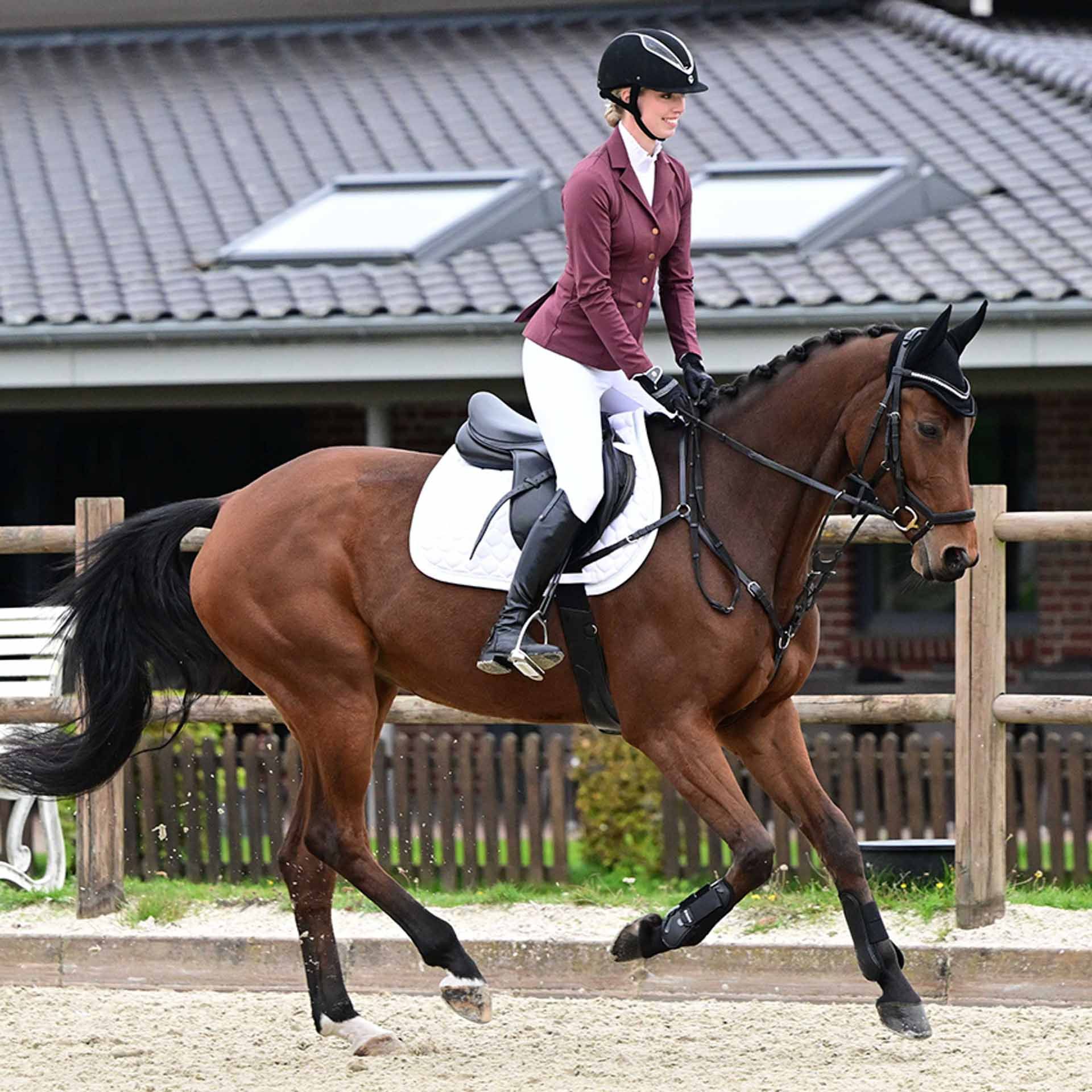 Veste de concours BUSSE FLORENZ, légère avec inserts mesh, bordeaux 34