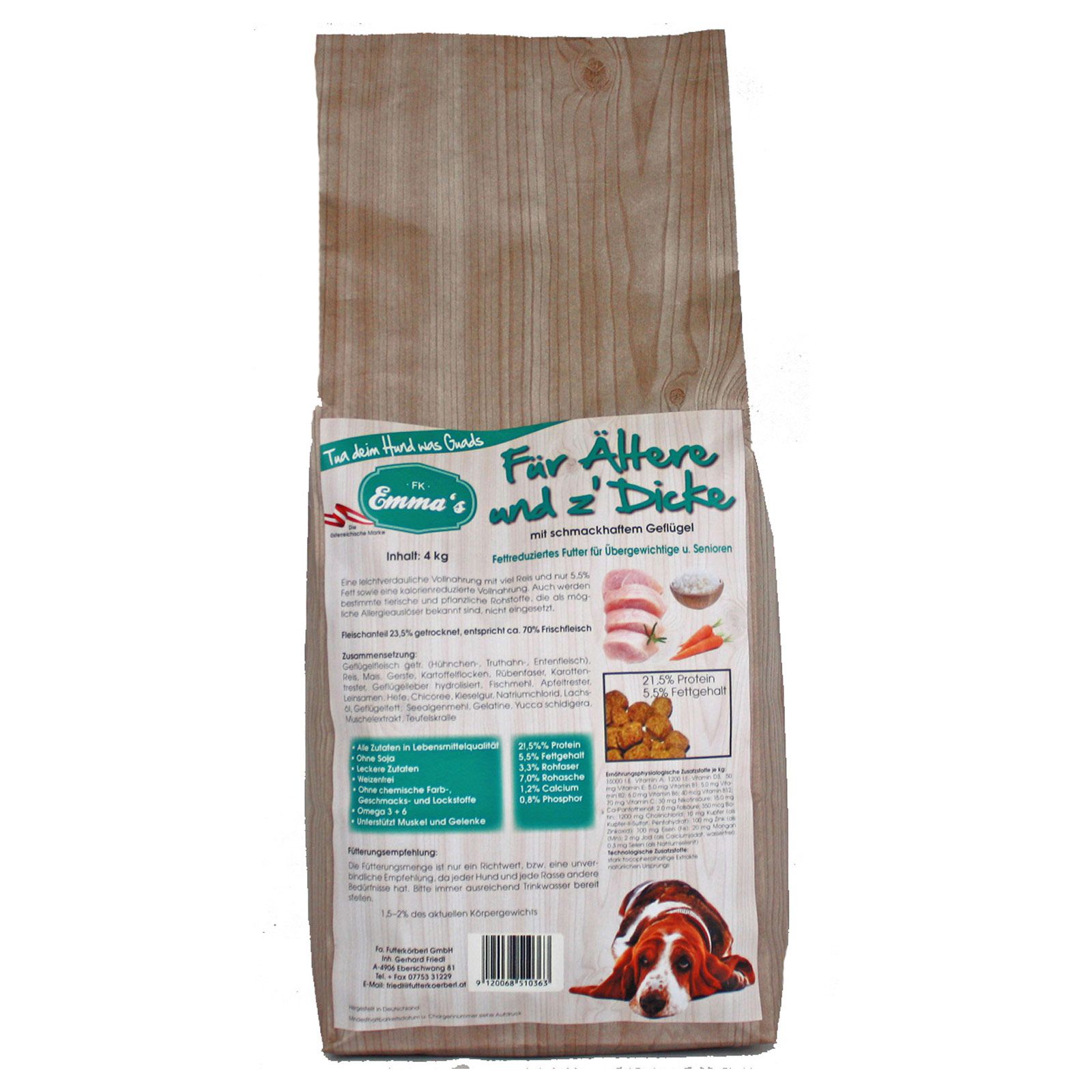 Emmas Aliments pour chiens Older & Z'thick Senior, emballage