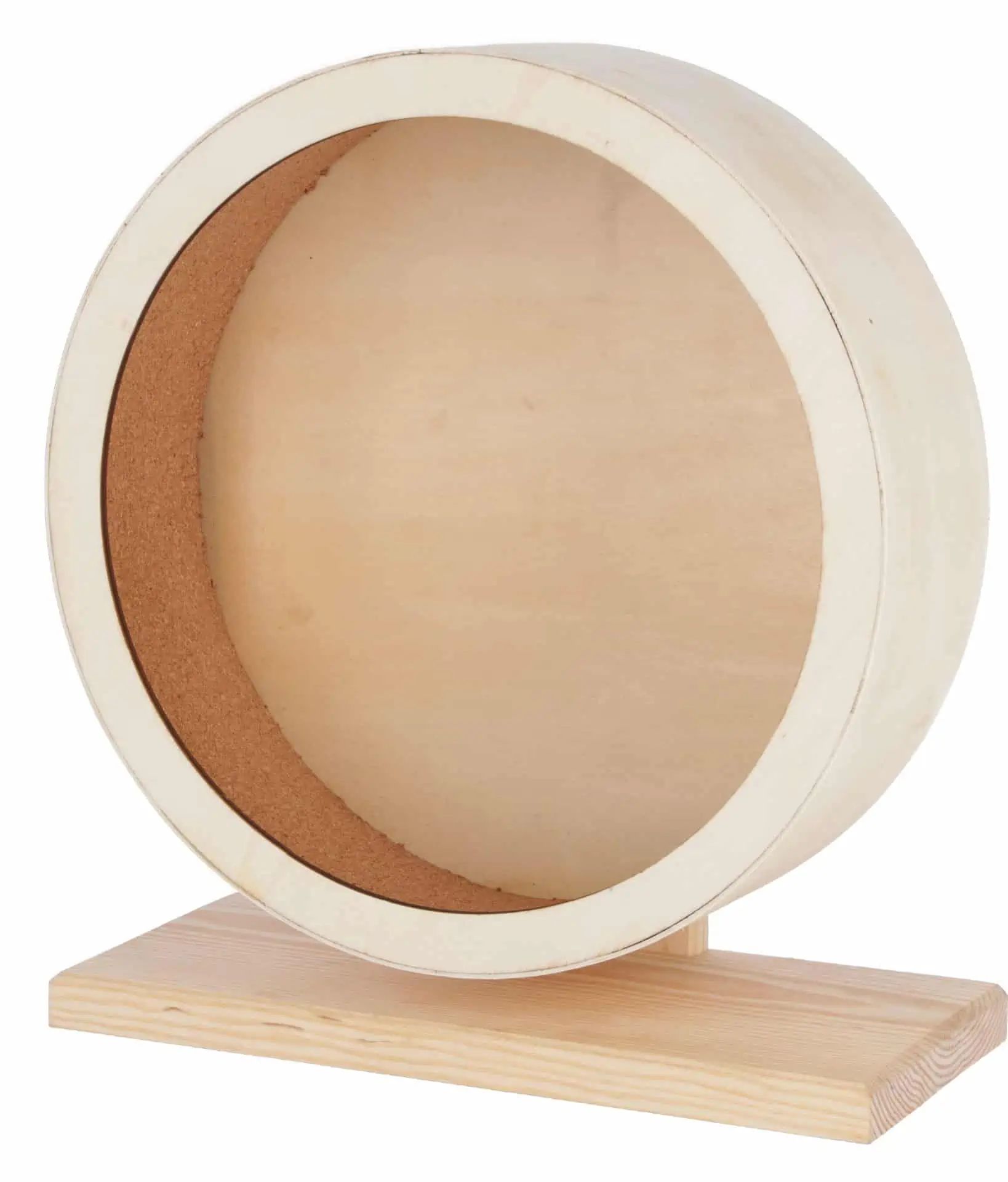 Kerbl Pet Hamsterlaufrad aus Holz/Kork, geschlossene Lauffläche, Ø 29 cm