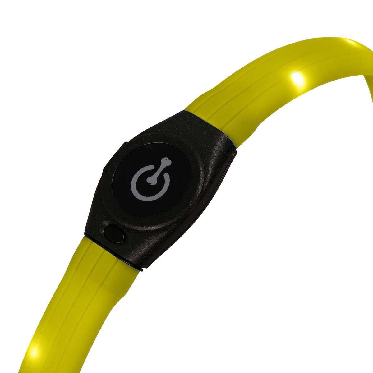 Kerbl Maxi Safe Collare LED per cani a pelo lungo, dettaglio, interruttore