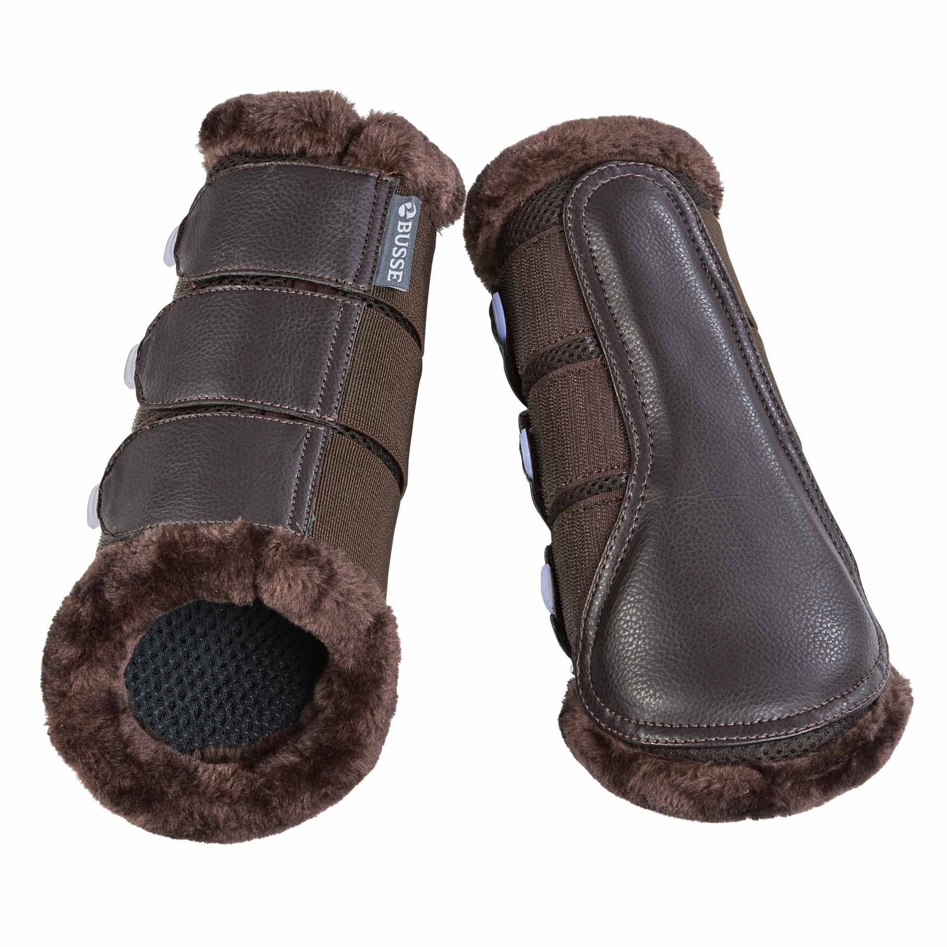 Guêtres BUSSE BREEZY-PLUSH, protection respirante pour cheval, XL marron