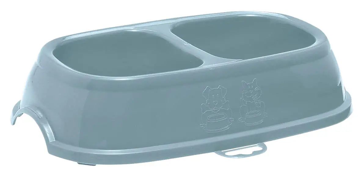 Kerbl Pet Gamelle double en plastique antidérapante, couleur assortie