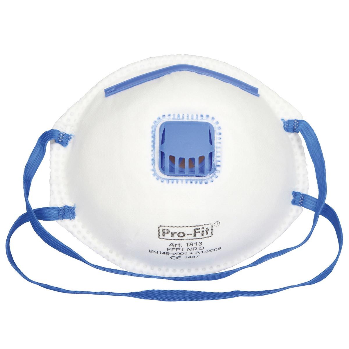 Kerbl dammask FFP1 med utandningsventil, skydd mot damm och pollen, 3-pack