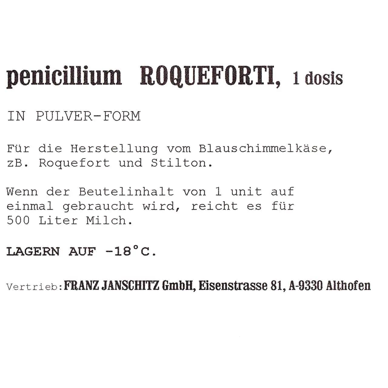 Culture de moisissures bleues Milky