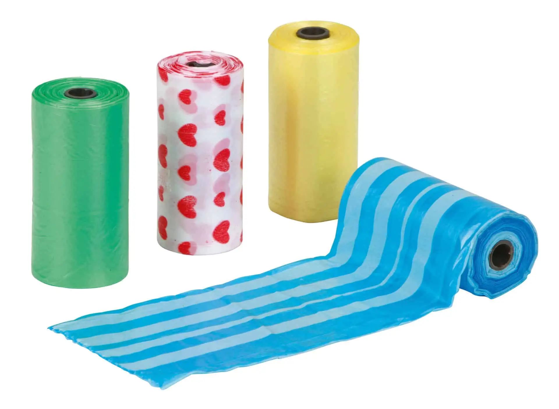 Kerbl Bajspåsar färgade för hundar, 4 rullar med 20 påsar, 30 x 23 cm, färgvariant