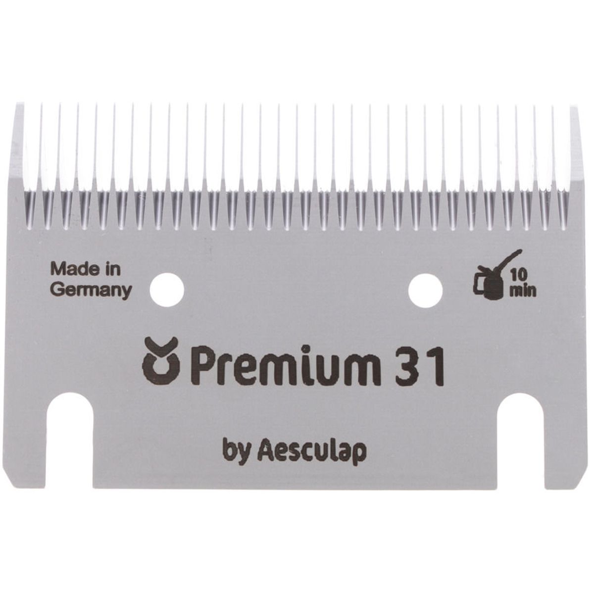 Lamă metalică de tuns cu dinți fini, marcată Premium 31 by Aesculap