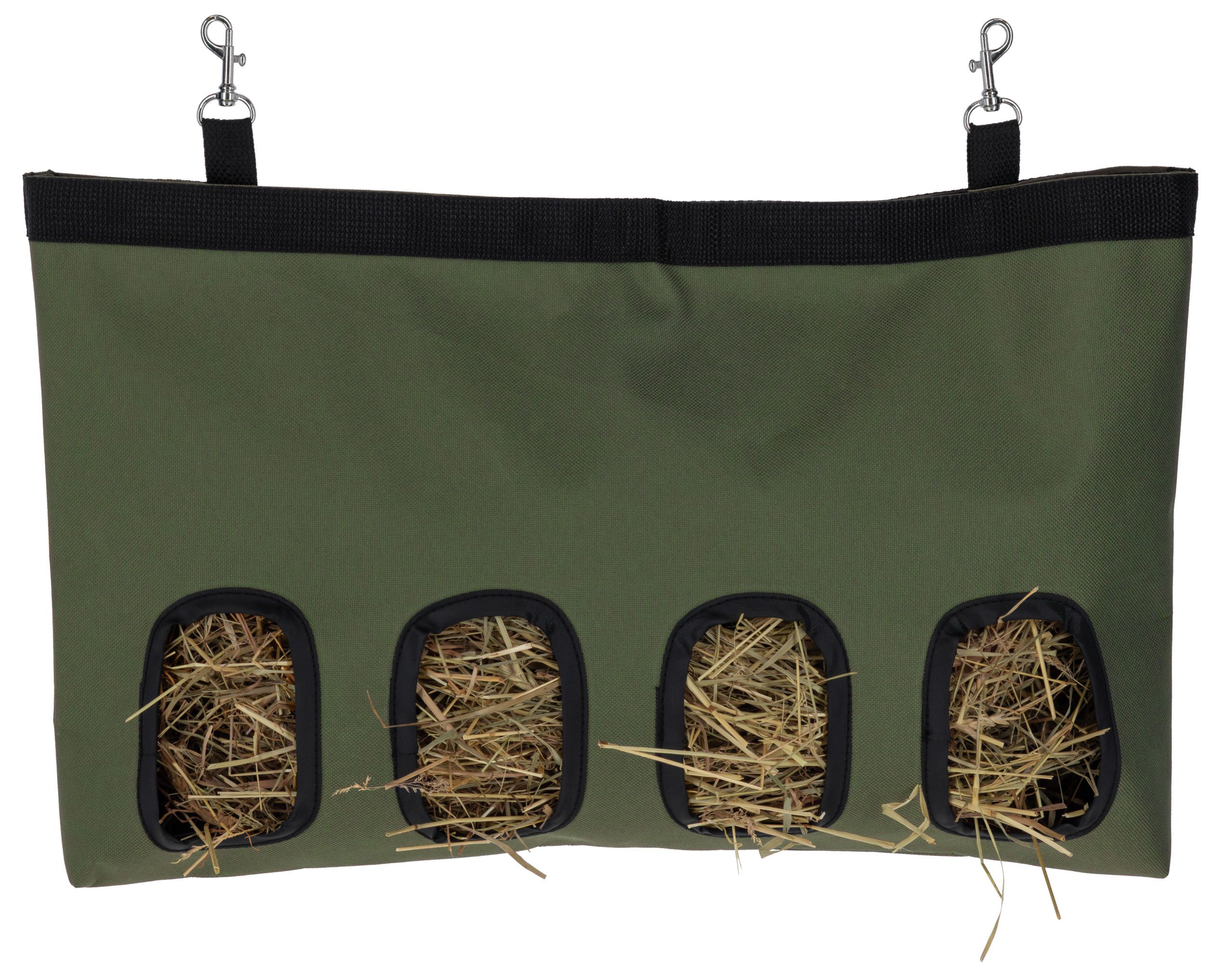 Kerbl Heutasche für Kaninchen und Kleintiere, olive, 46 x 29 x 4 cm