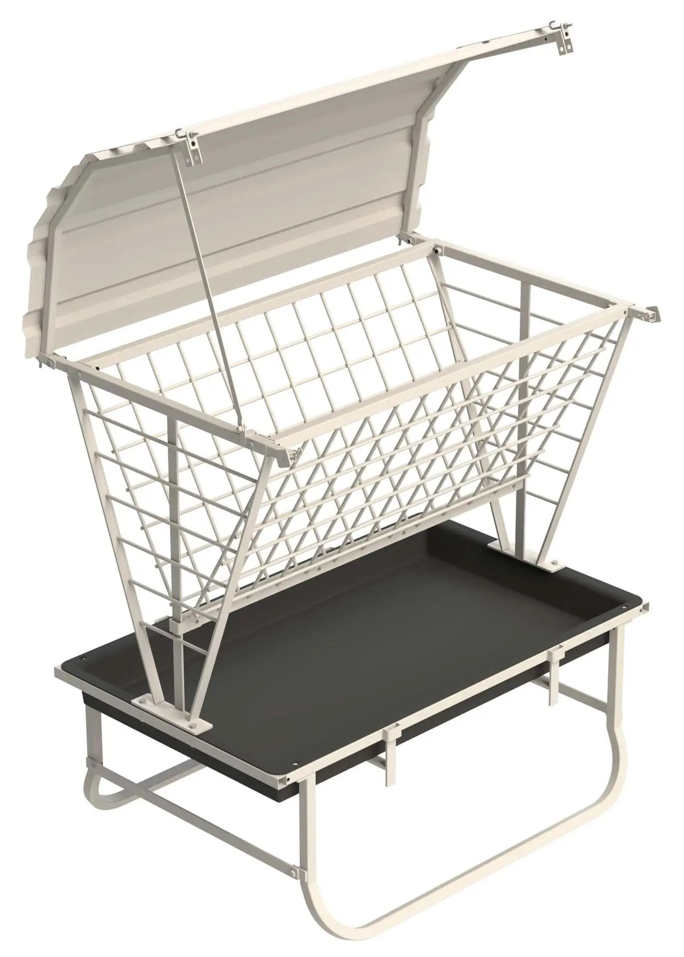 Feed rack small for sheep with roof