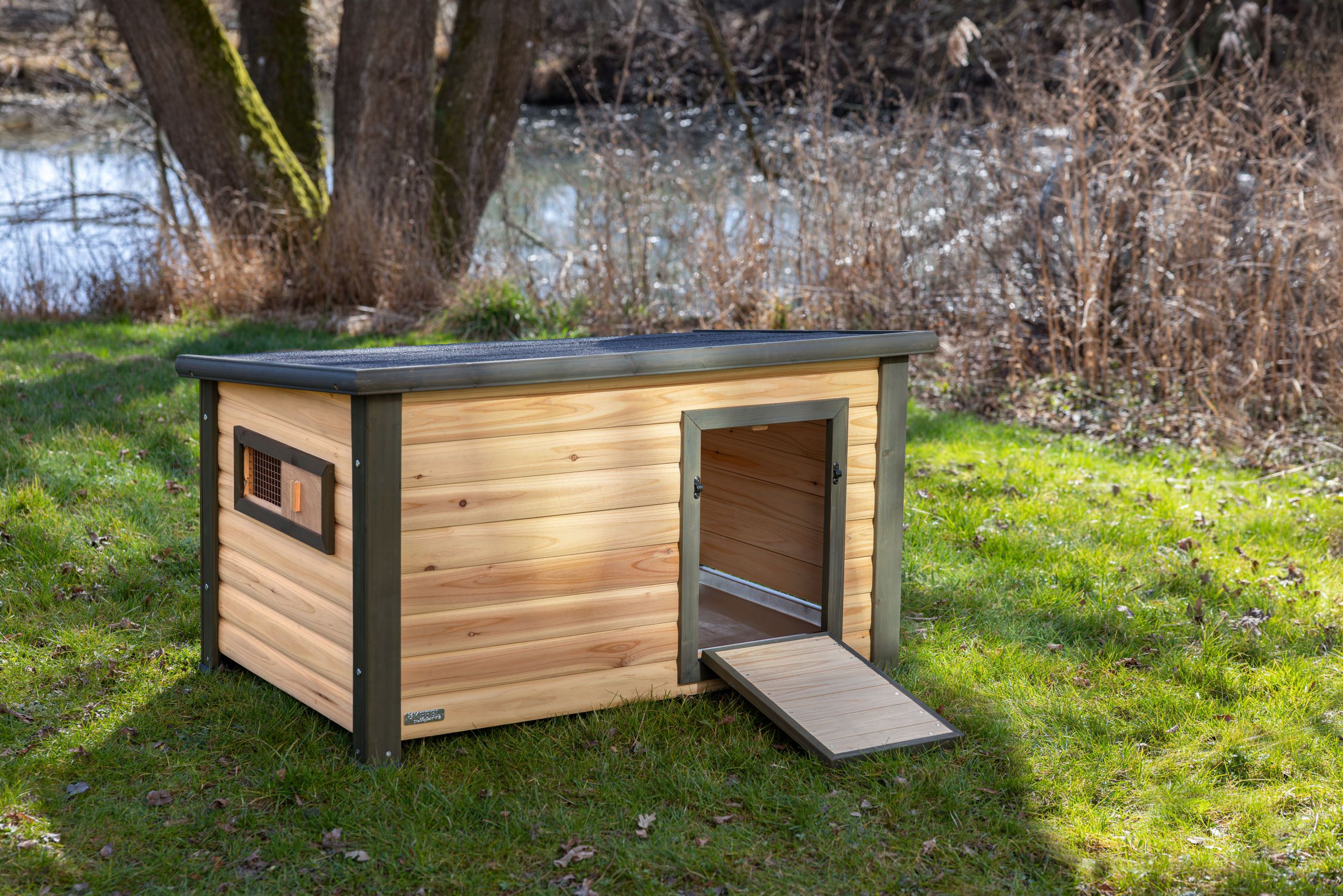 Hundehütte, Holz, im Freien, Tier, Rampe