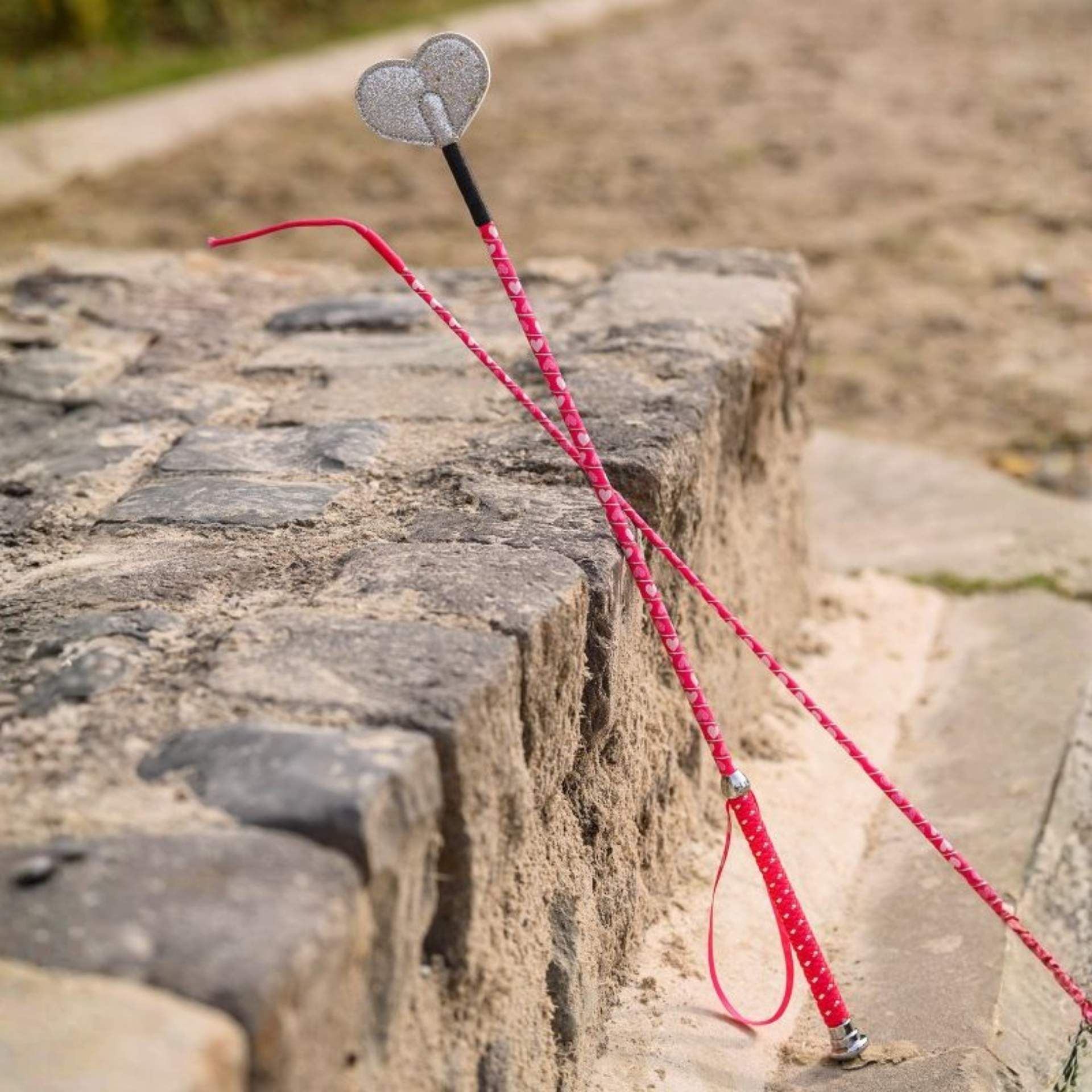 walking-stick, pink, heart-tip, adjustable, tipped