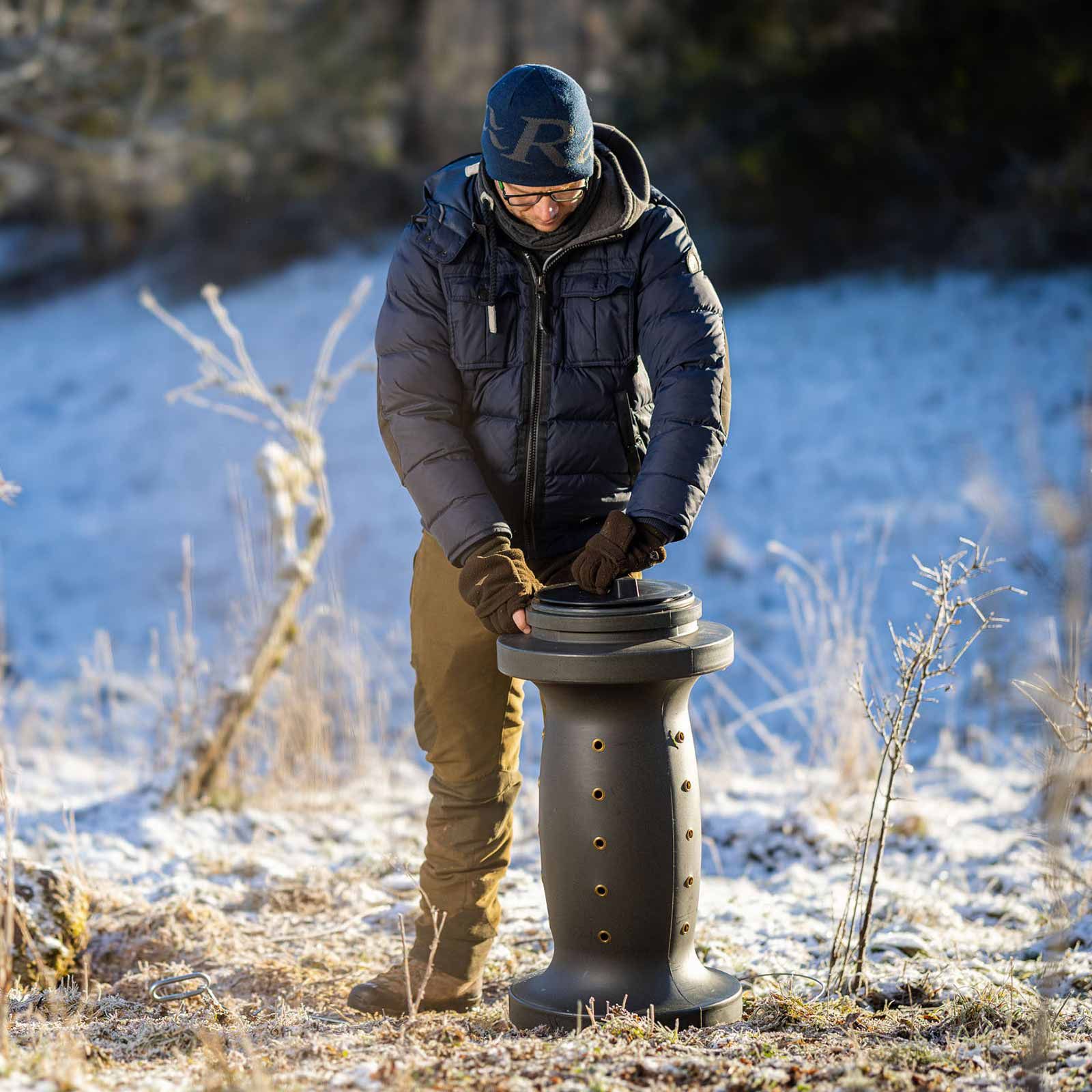 Eurohunt matningstrumma, i användning