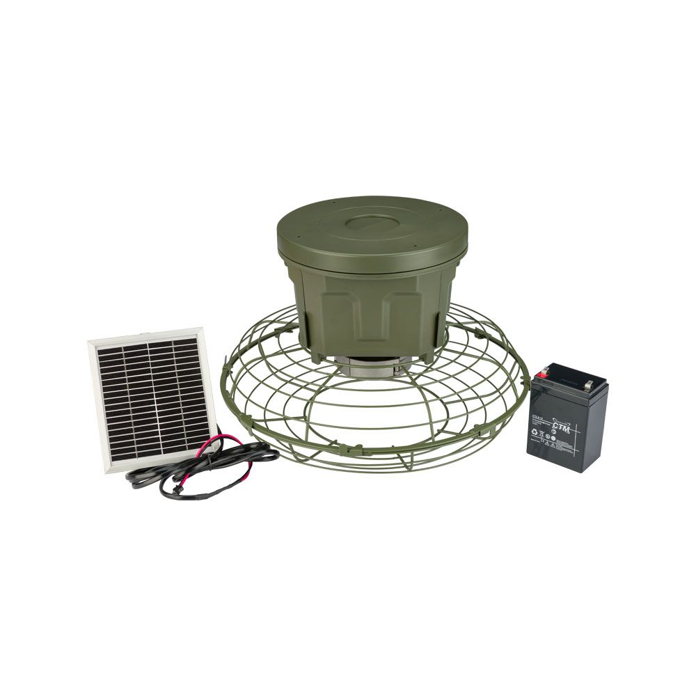Eurohunt Evolution 2.0 game feeder set with battery and solar panel, set with battery and solar panel