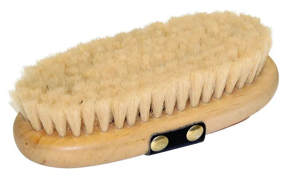 Pferdekardätsche Ziegenhaar mit Holzrücken