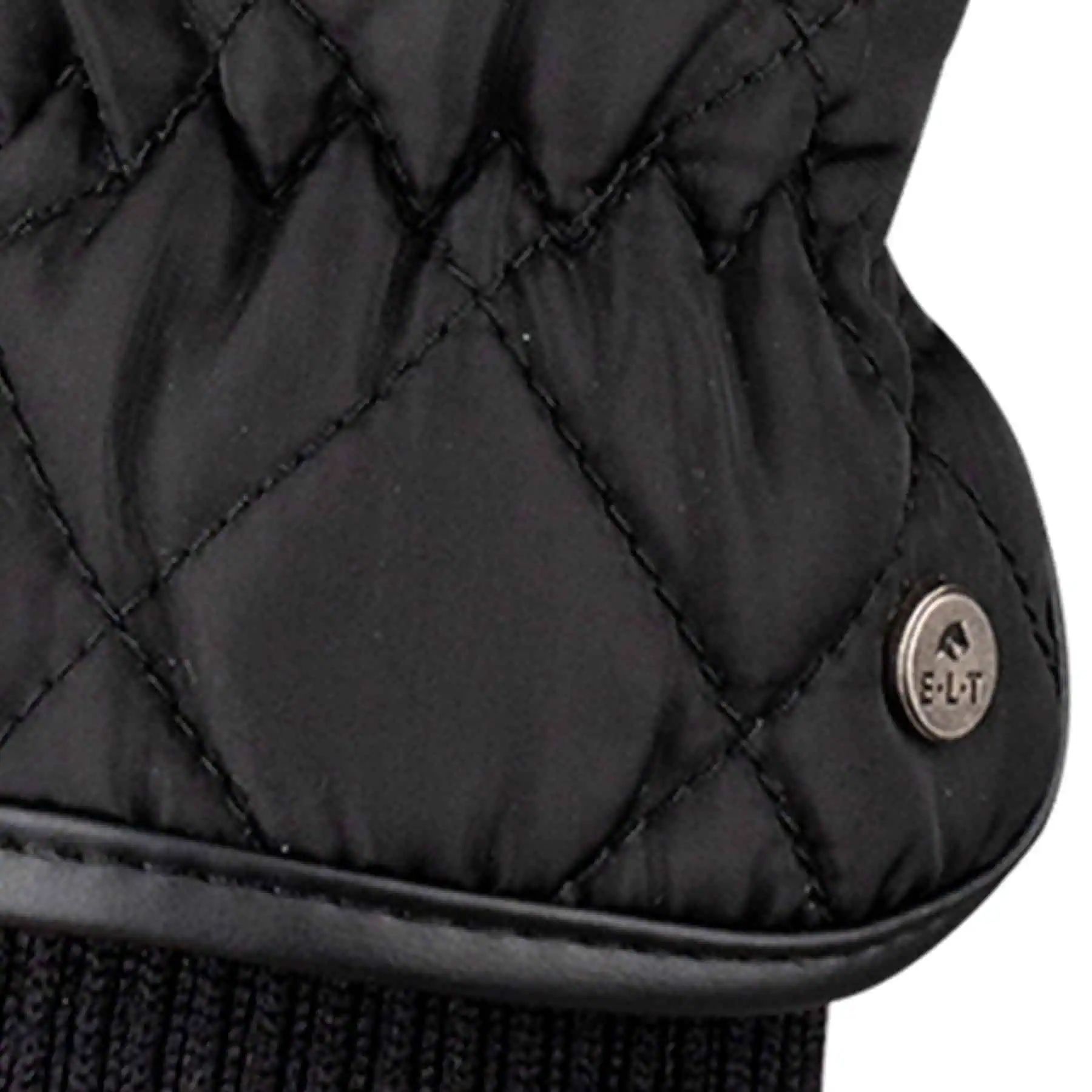 Gants d'équitation ELT Diamond Winter, coupe-vent et déperlants, détail, logo