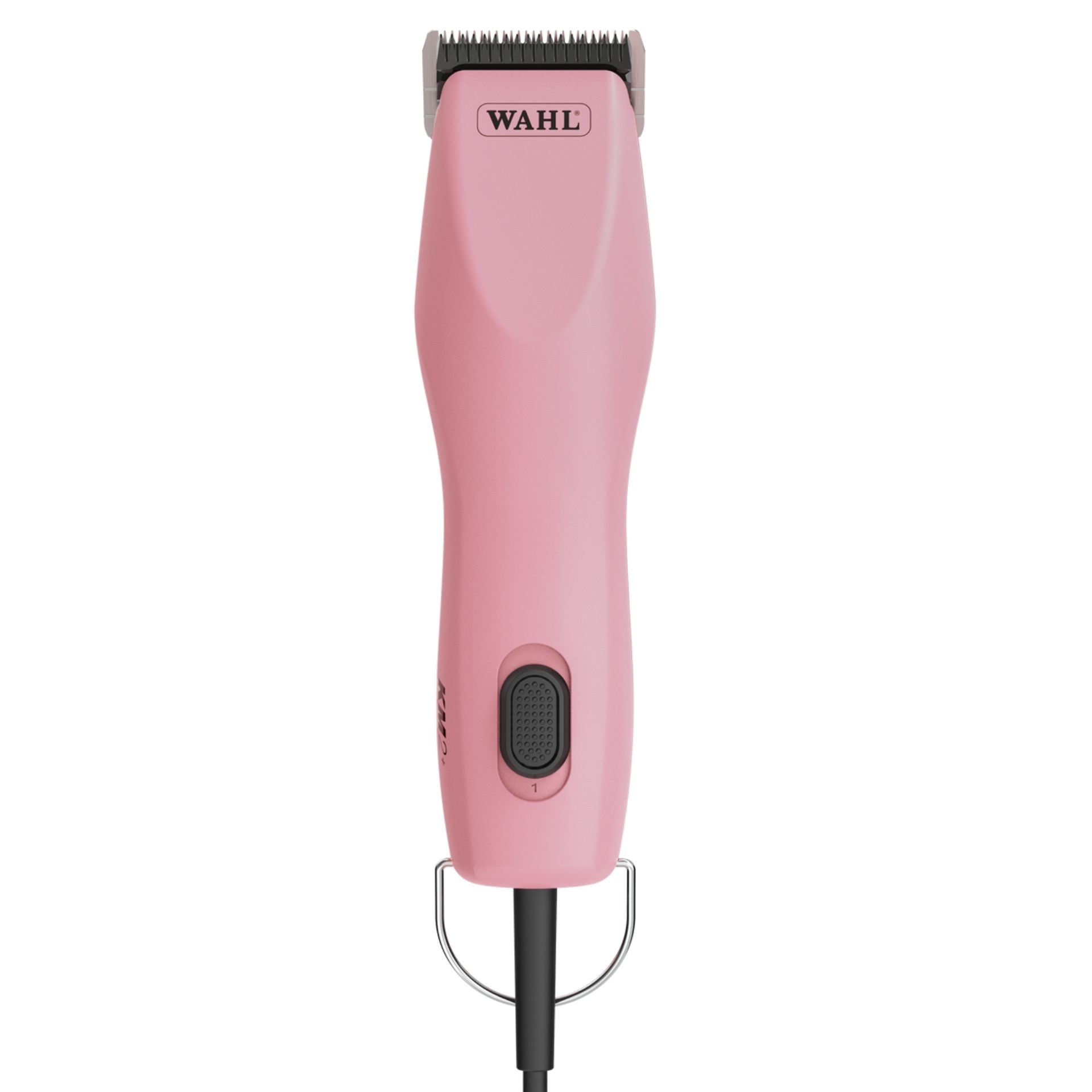Haartrimmer, pink, mit Kabel, Mit Schutzaufsatz, weißer Hintergrund, pink, Friseurtrimmer, Haarschneider, kabelgebunden, verstellbarer Aufsatz