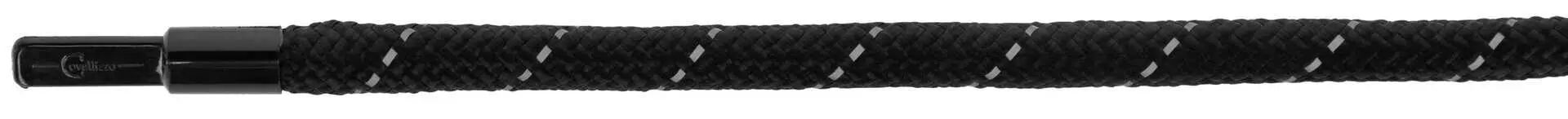 Covalliero Coardă de Condus Reflective Negru/Argintiu, Reflectorizantă, produs în vrac