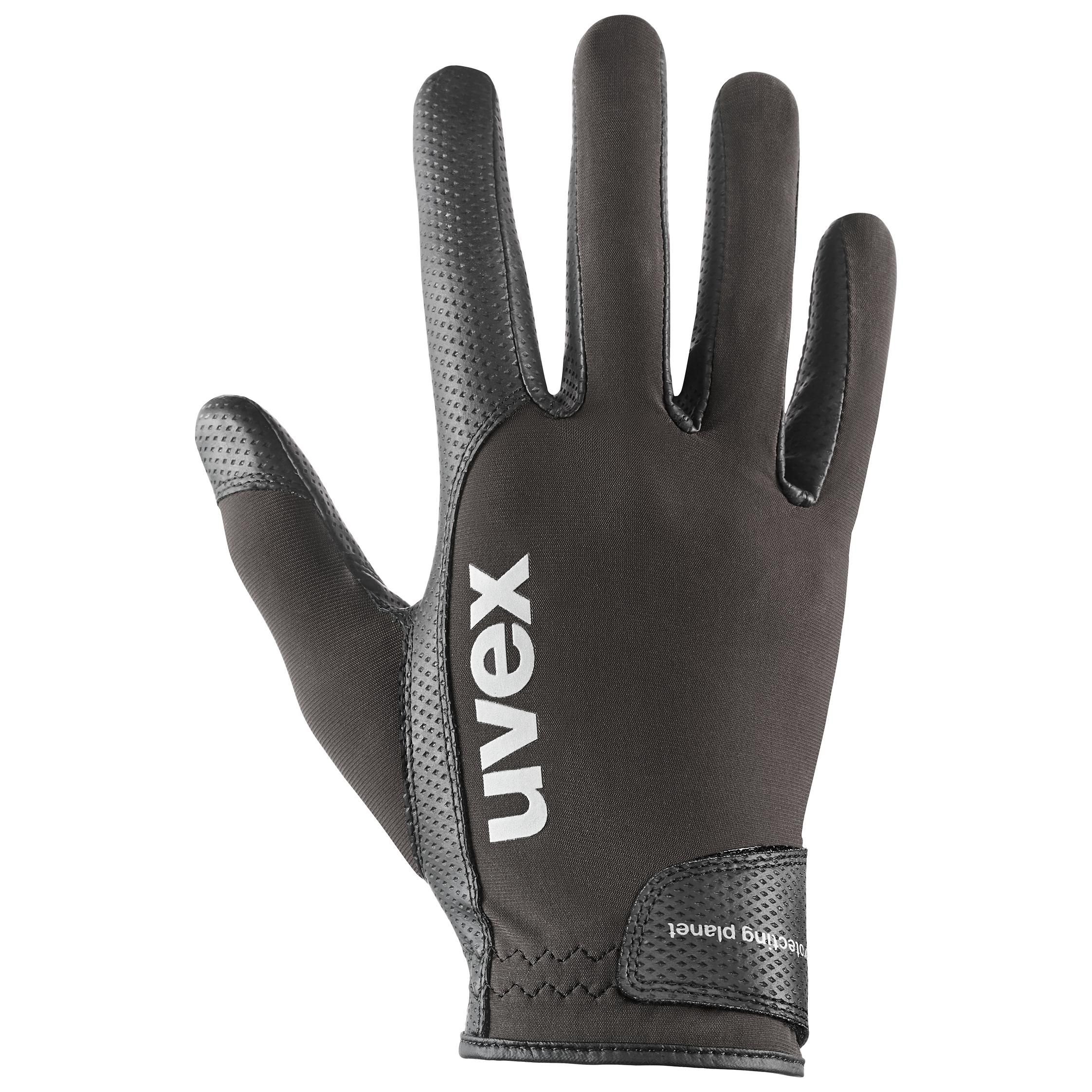 Gants d'équitation uvex vida planet, gant d'été durable avec protection UV, noir-marron 11