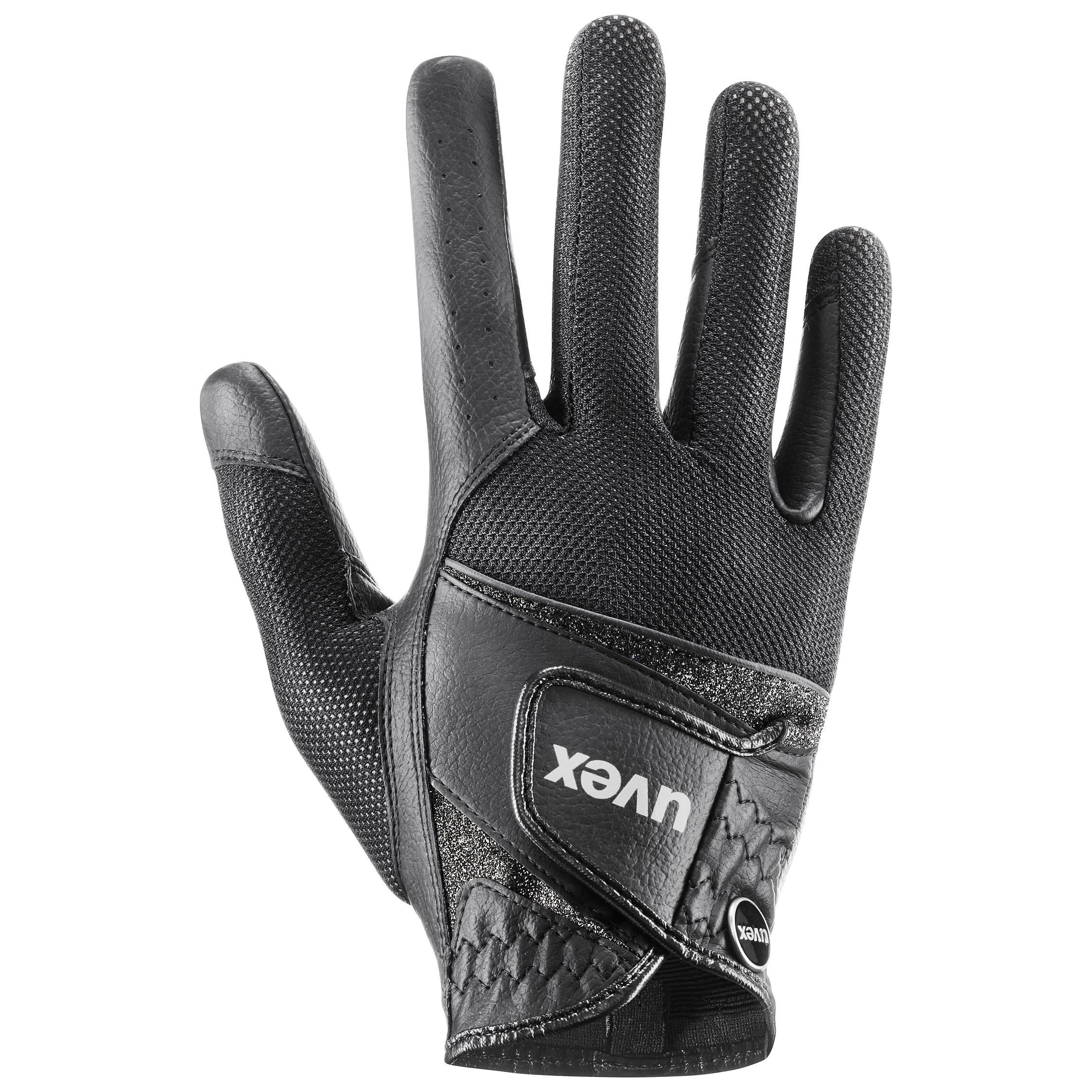 Gants d'équitation uvex sumair glamour black-black 7.5