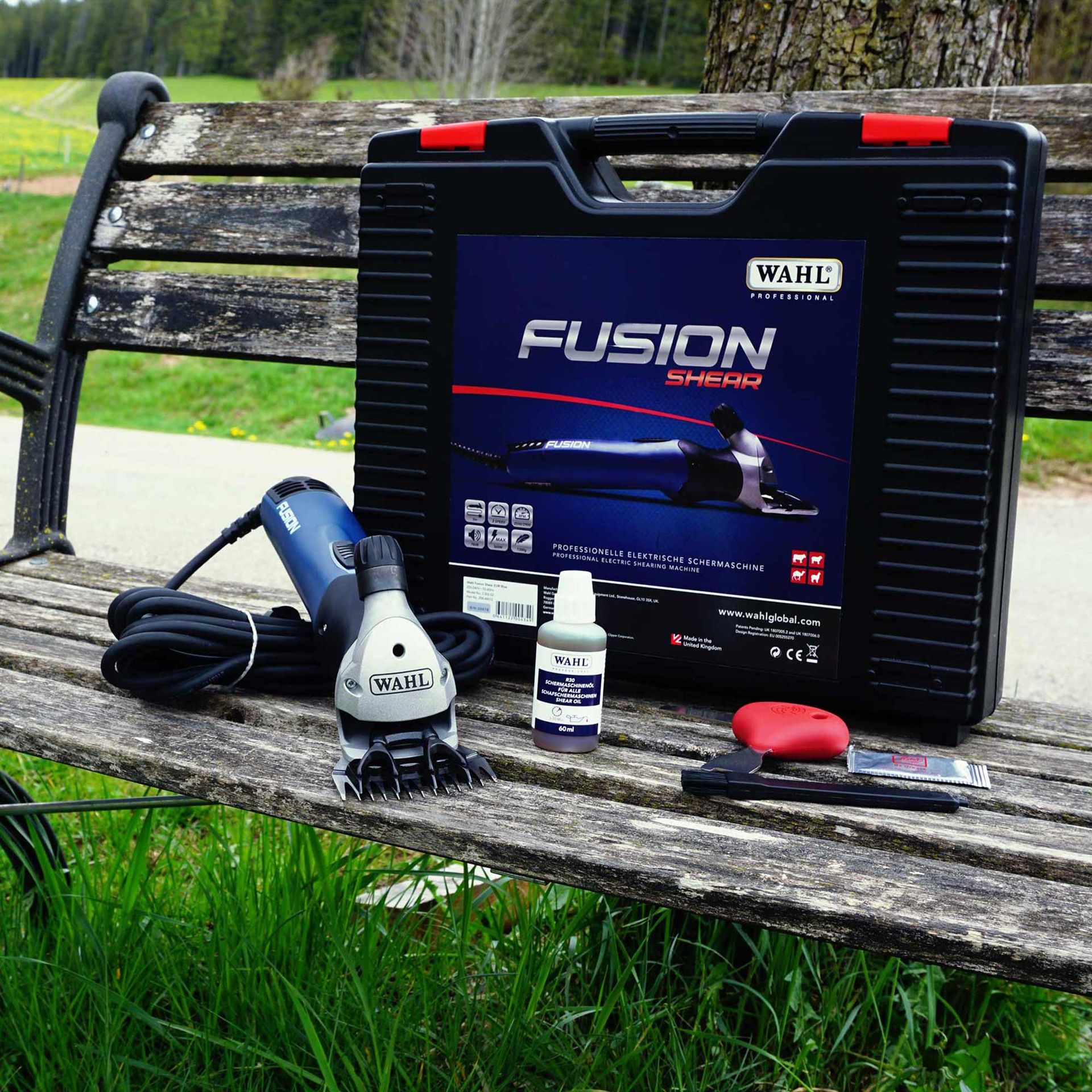 Mașină de tuns oi Wahl Fusion, motor puternic 360 W, 2 viteze, conținutul pachetului
