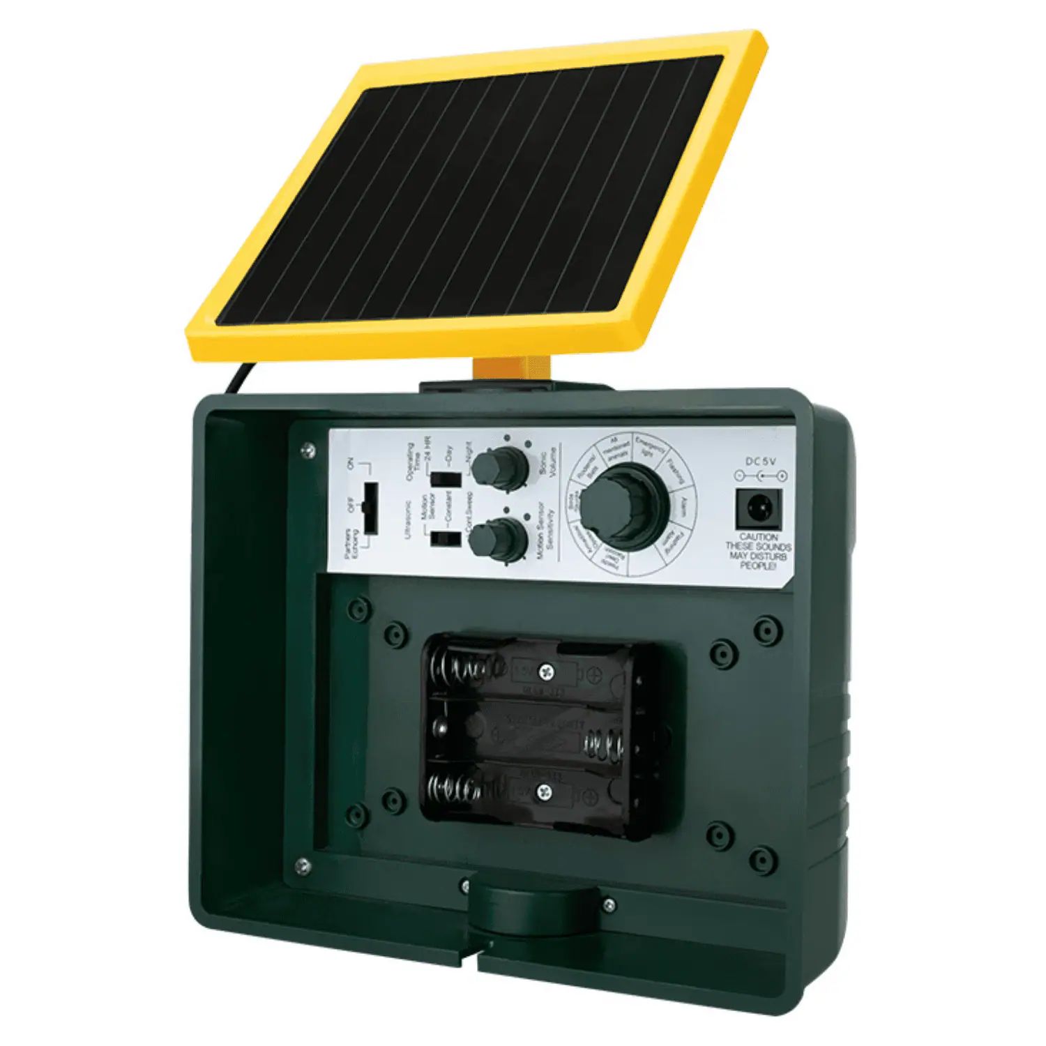 Agrarzone Solar Animal Repeller Plus, PIR Sensor & Alarm, controls