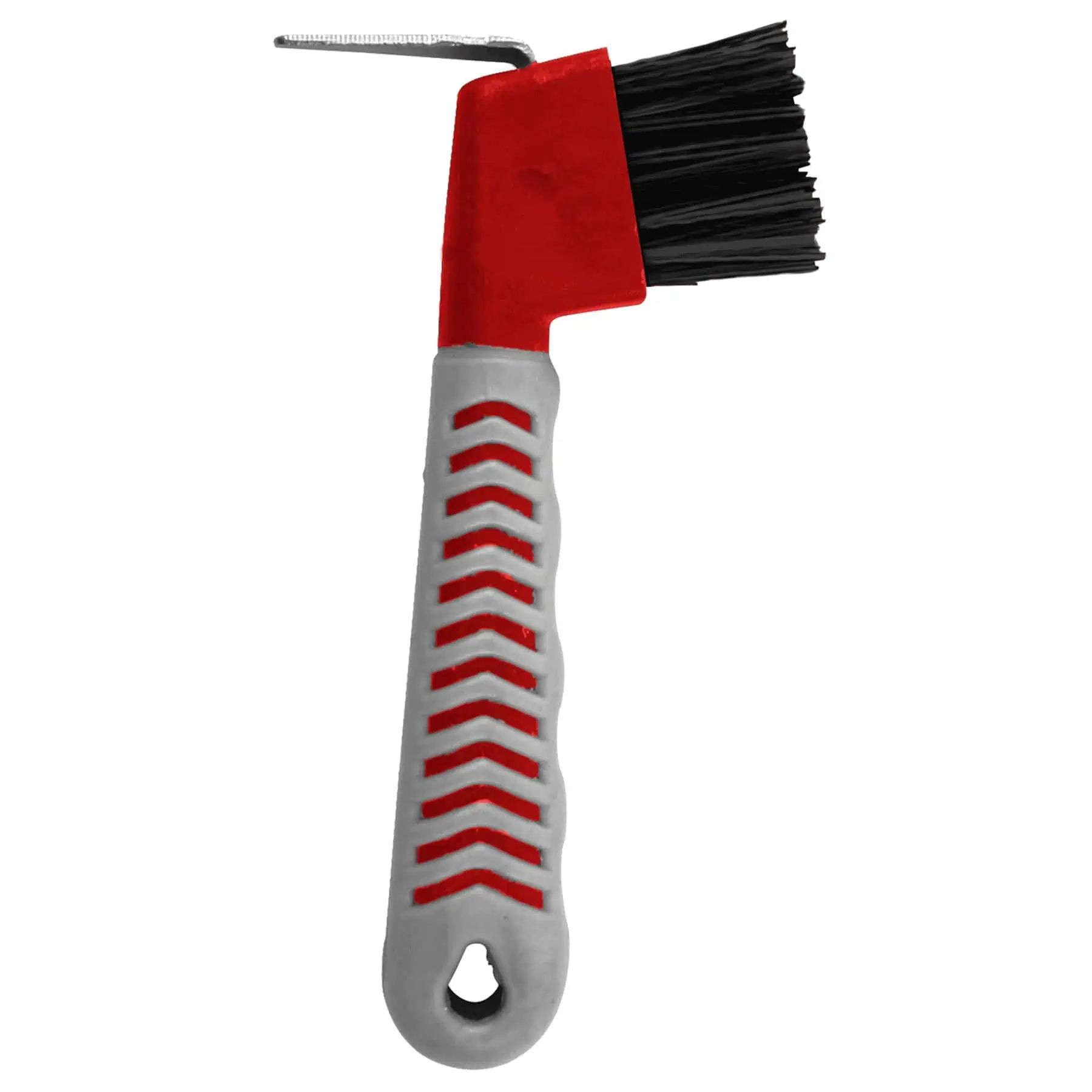 Cure-pied Grippy Waldhausen avec brosse, soies rigides, 16 cm, rouge/gris