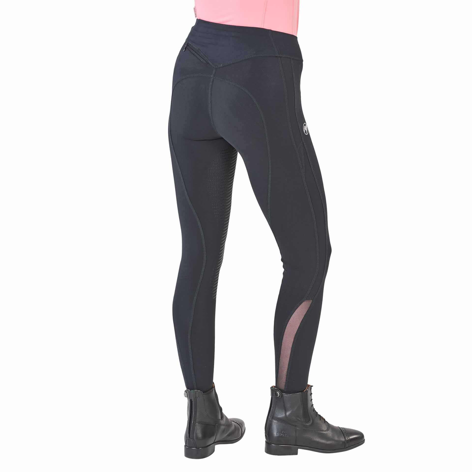 BUSSE Ridtights AIRY II, lätta sommartights med nätinsatser, vy bakifrån