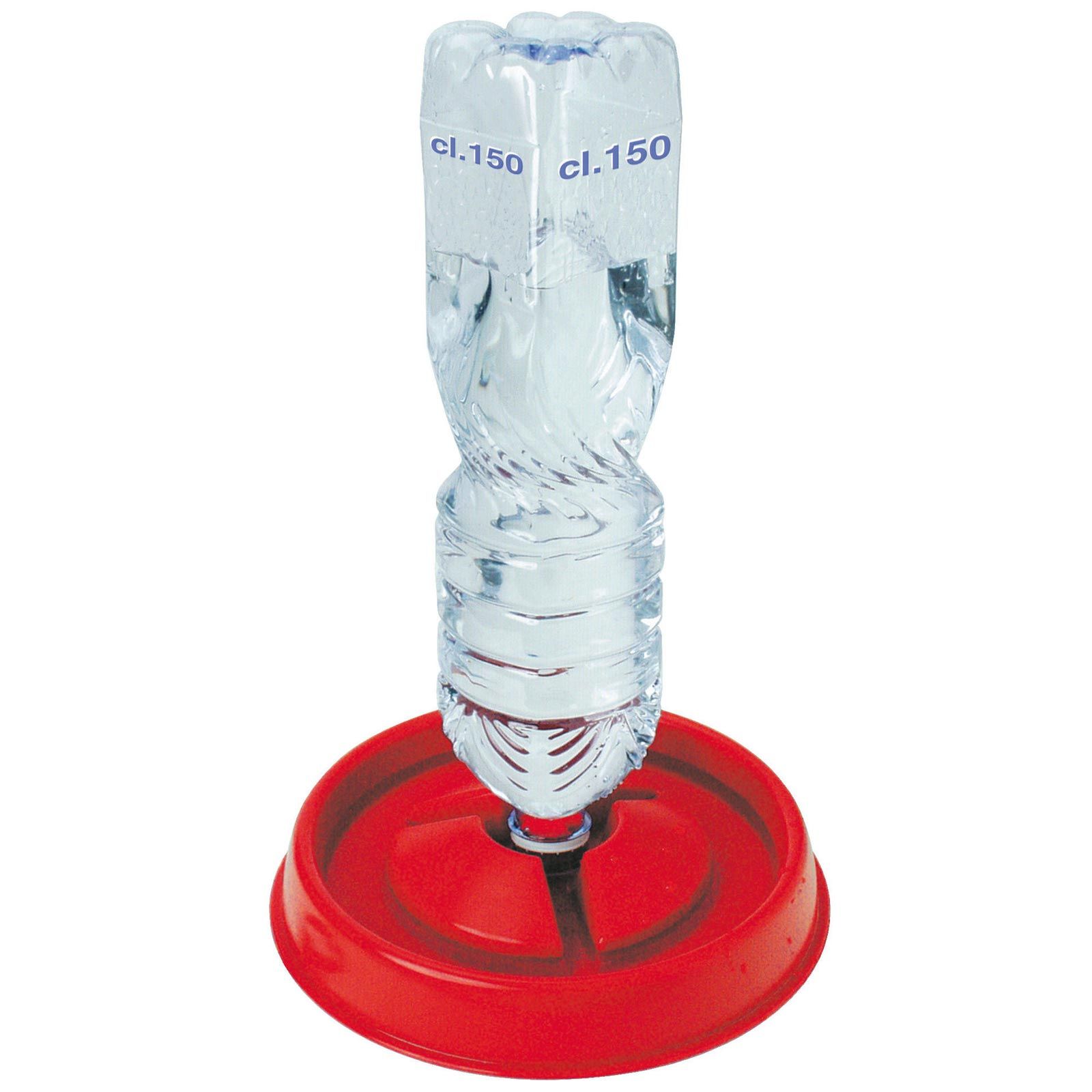 Kerbl Adăpătoare pentru sticle de plastic până la 1,5 l, păsări de curte, în utilizare