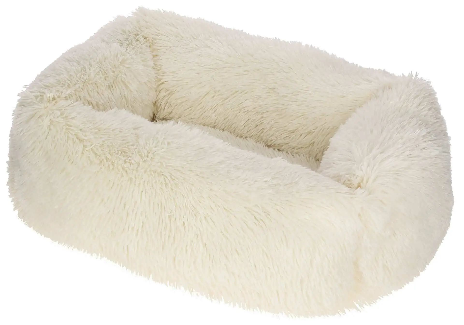 Kerbl Fluffy kényelmi ágy krémszínű, puha plüss kutyaágy