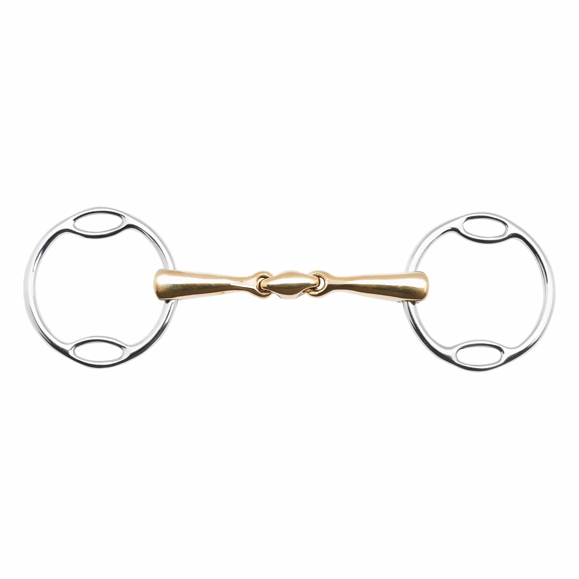 Mors simple à anneaux souples BUSSE KAUGAN-SHAPED, double brisure